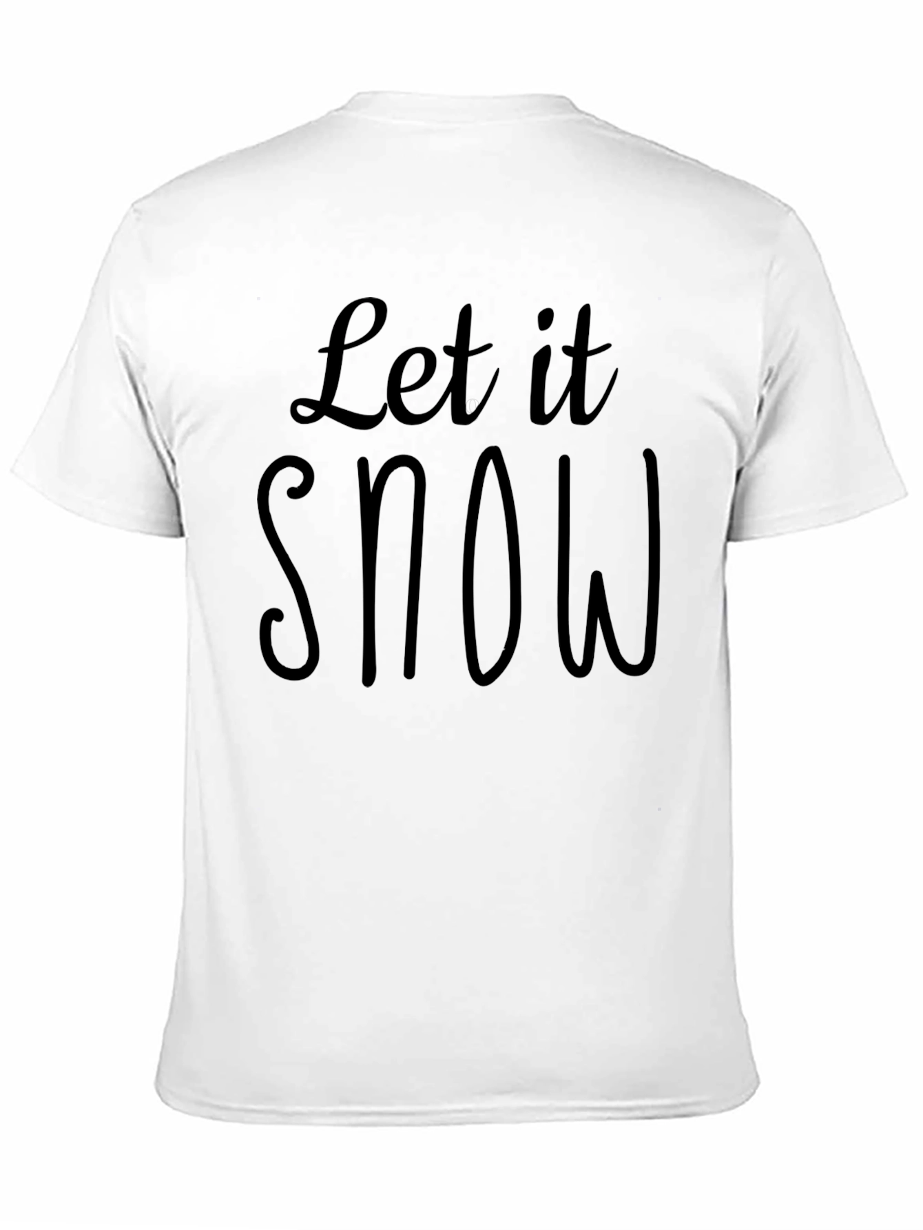 Let it Snow Graphic Tee - Black Holiday Shirt