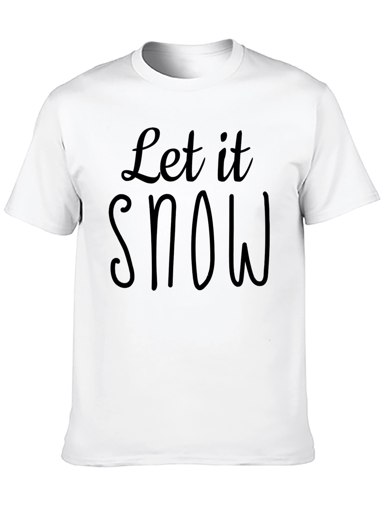 Let it Snow Graphic Tee - Black Holiday Shirt