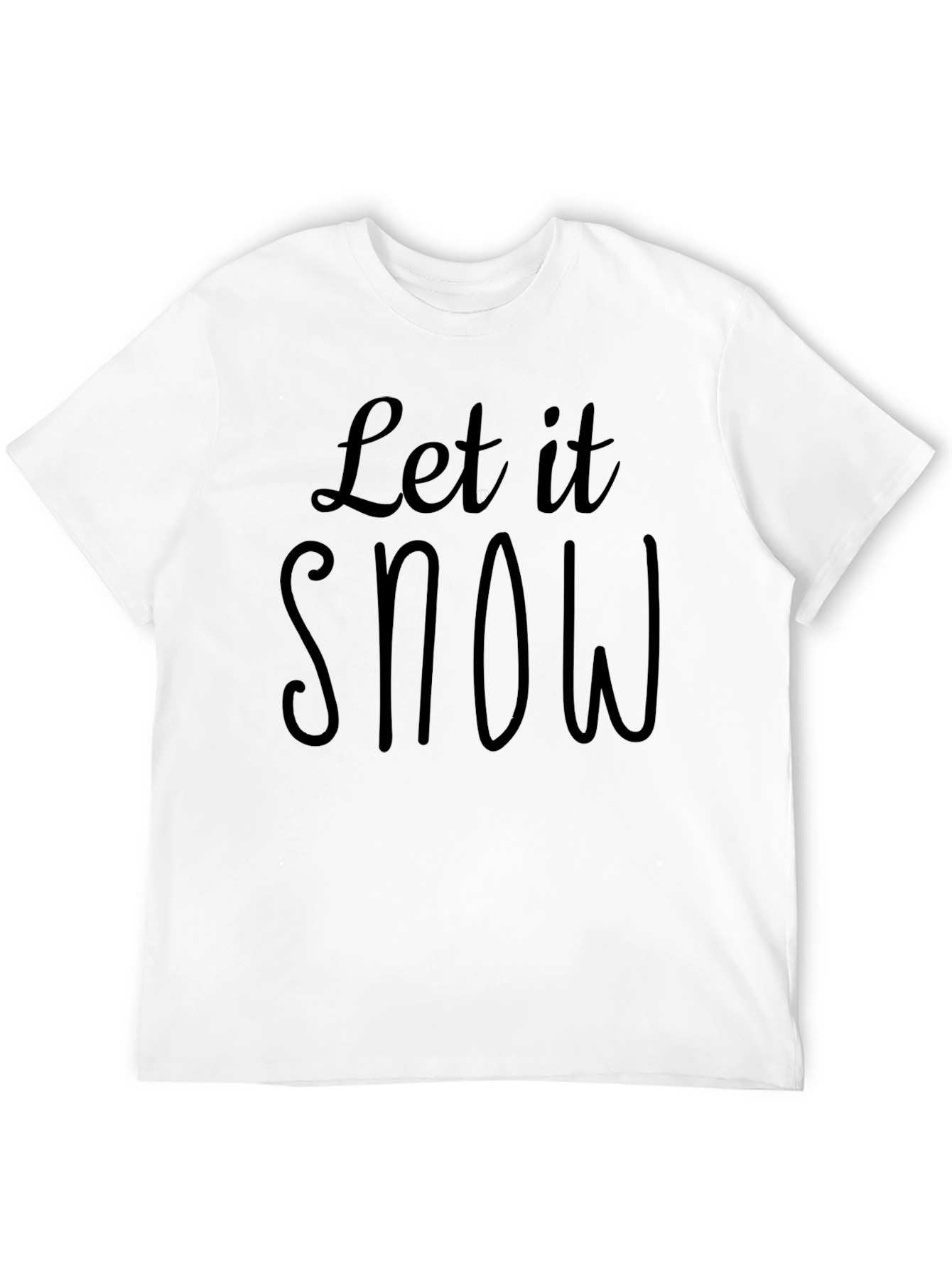 Let it Snow Graphic Tee - Black Holiday Shirt