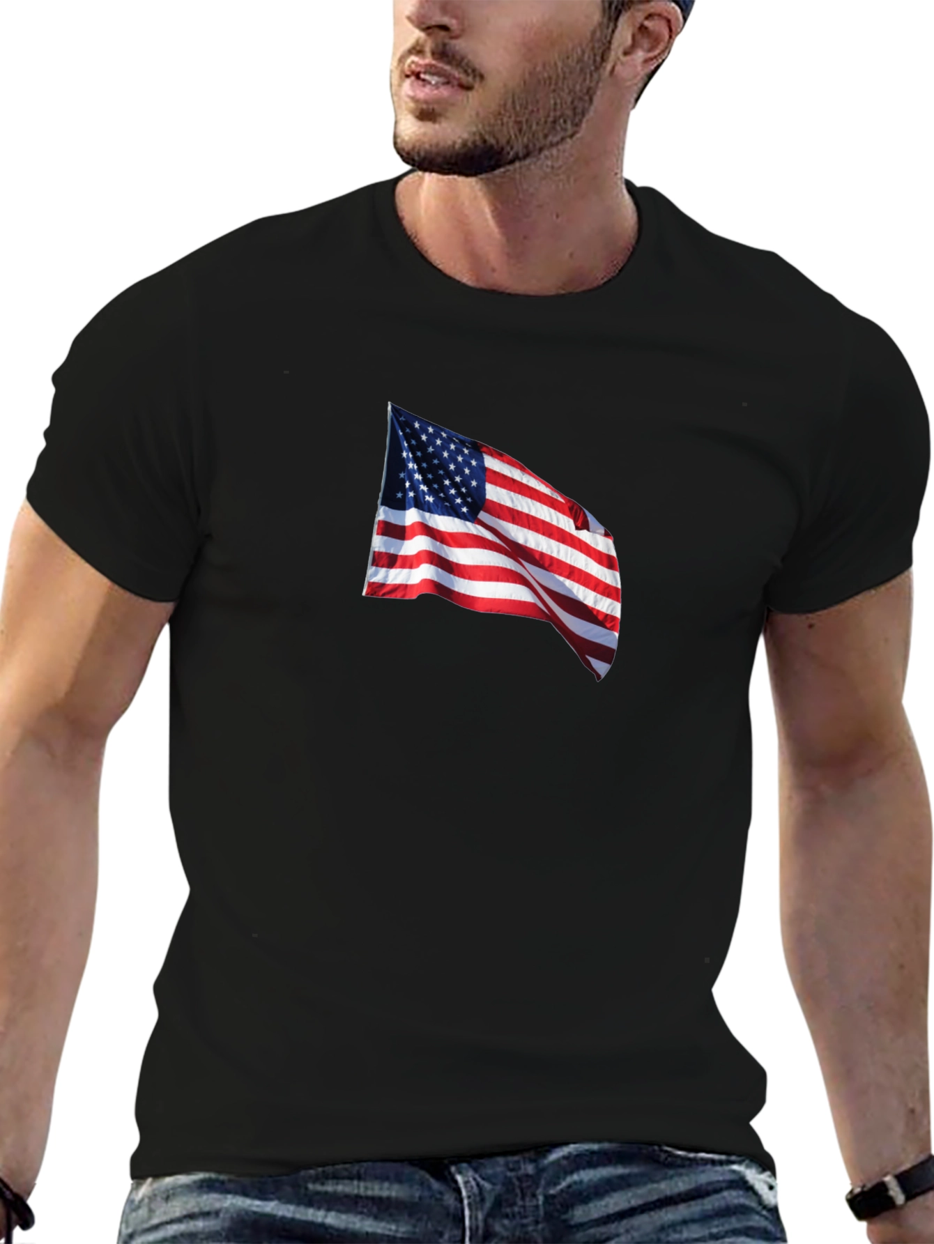 American Flag Graphic T-Shirt