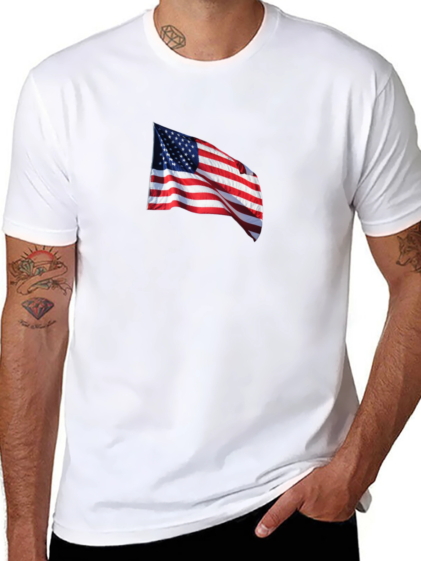 American Flag Graphic T-Shirt