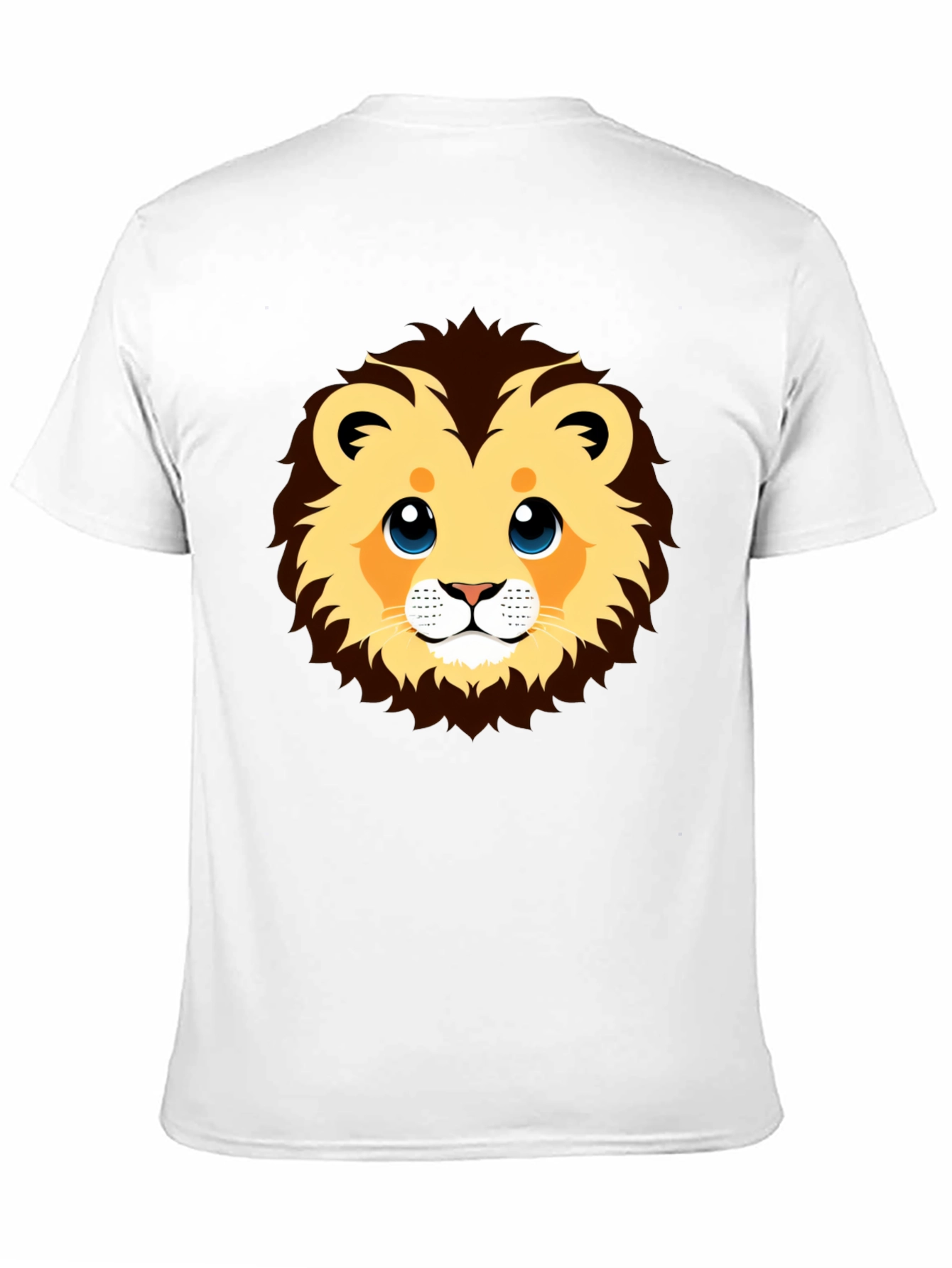 Cute Lion Graphic Black T-Shirt
