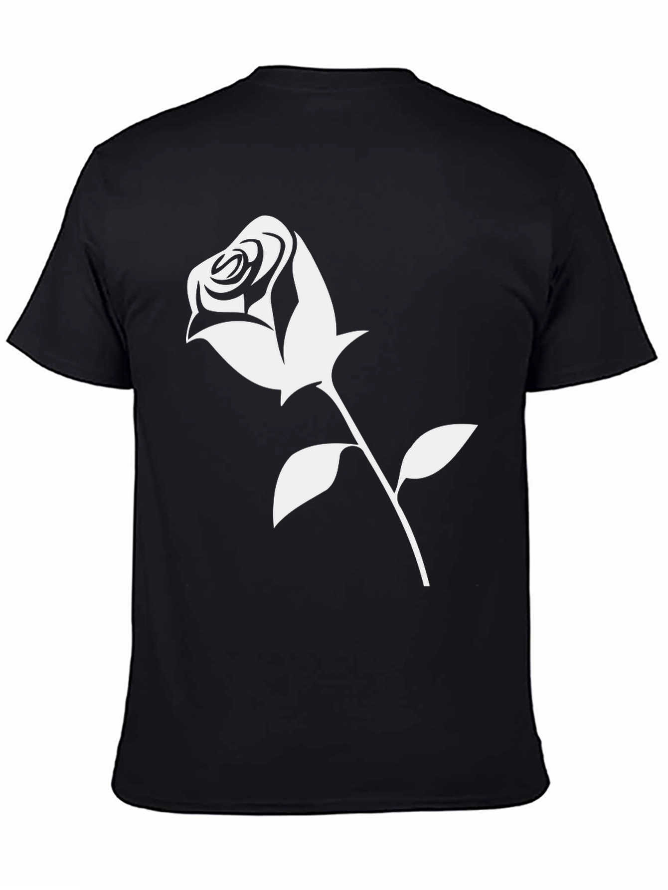 Rose Graphic Black T-Shirt - Stylish Casual Wear