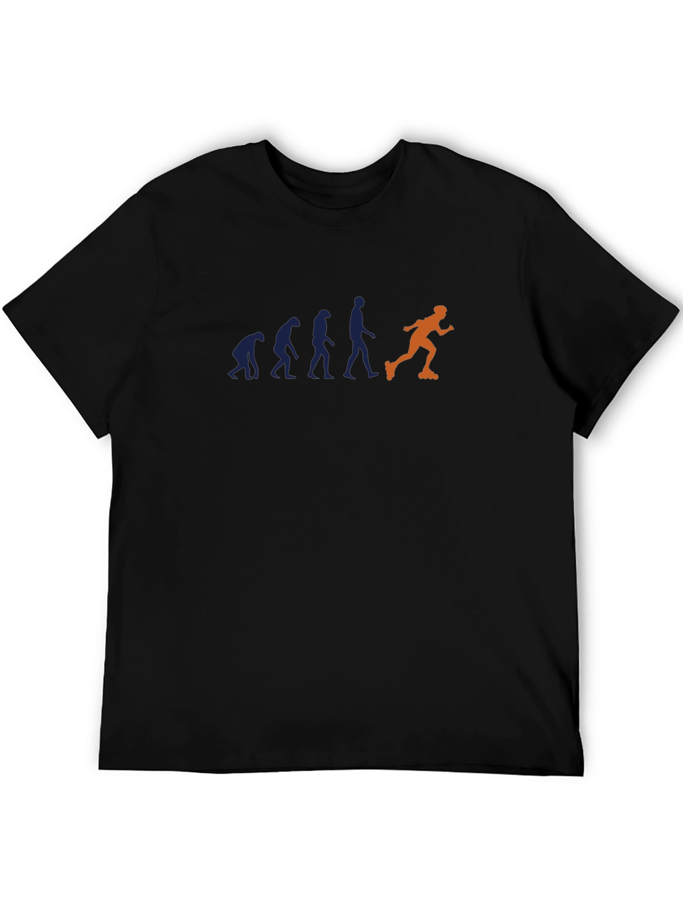 Evolution of Inline Skating Mens Black T-Shirt