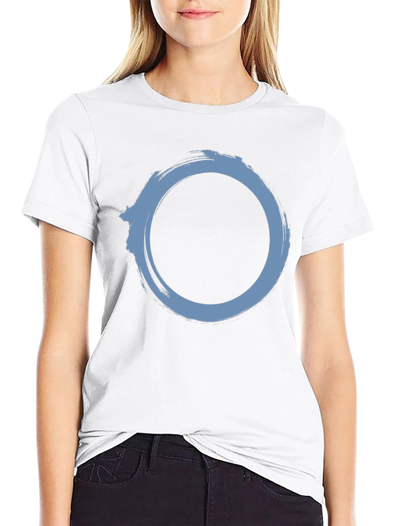 Zen Circle Graphic T-Shirt - Black Cotton Tee