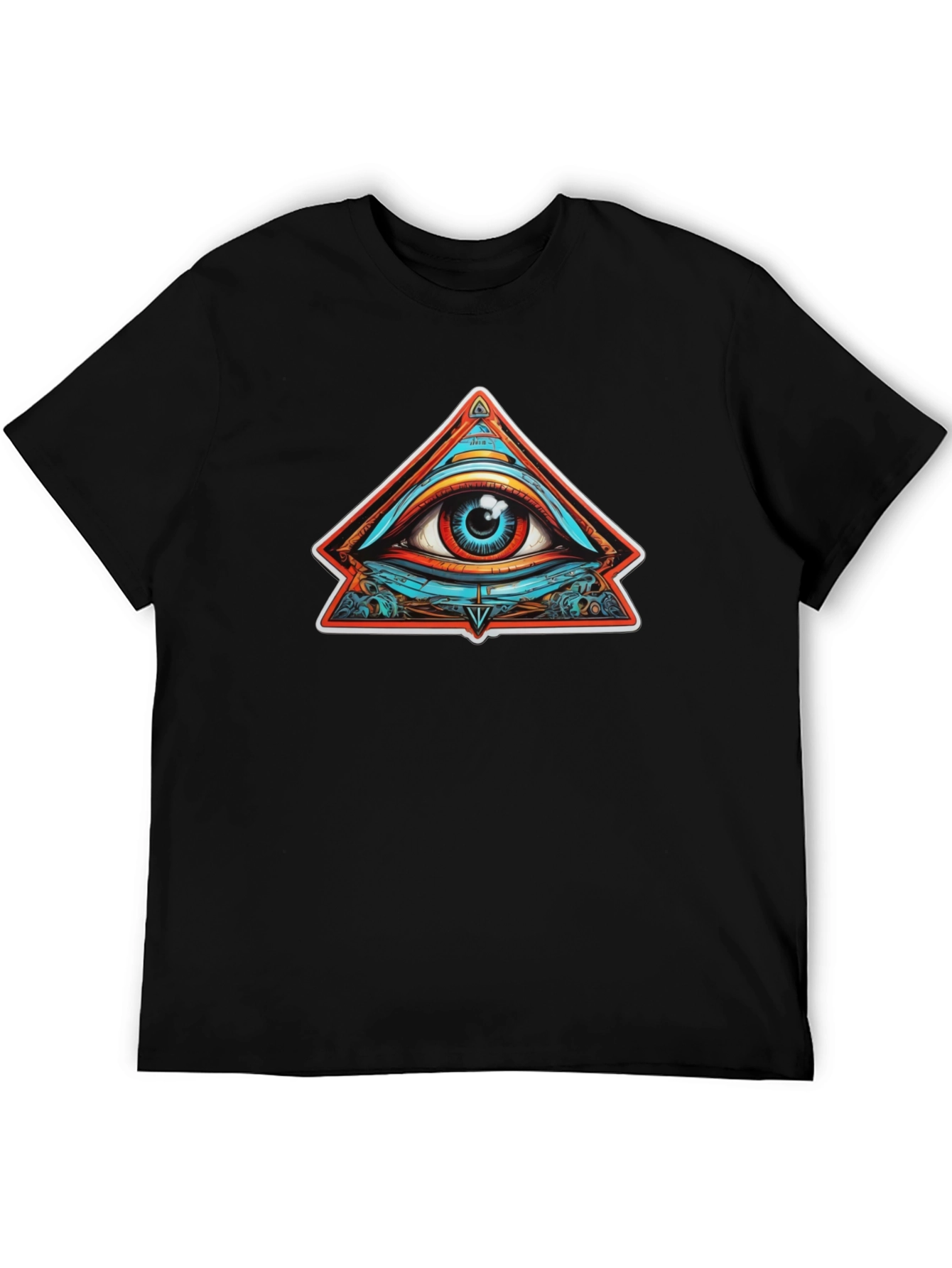 Eye of Providence Graphic Tee - Black Cotton T-Shirt