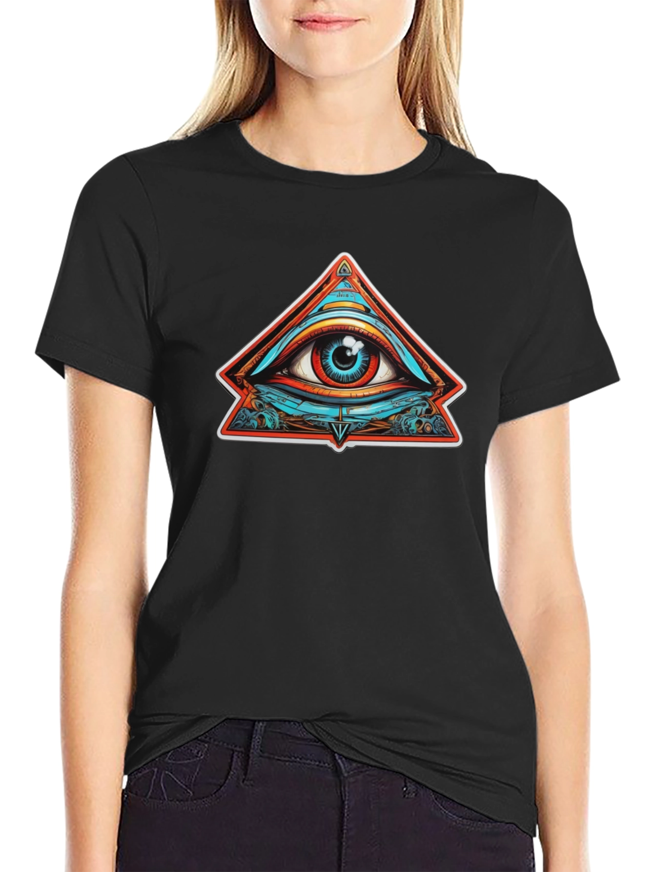 Eye of Providence Graphic Tee - Black Cotton T-Shirt