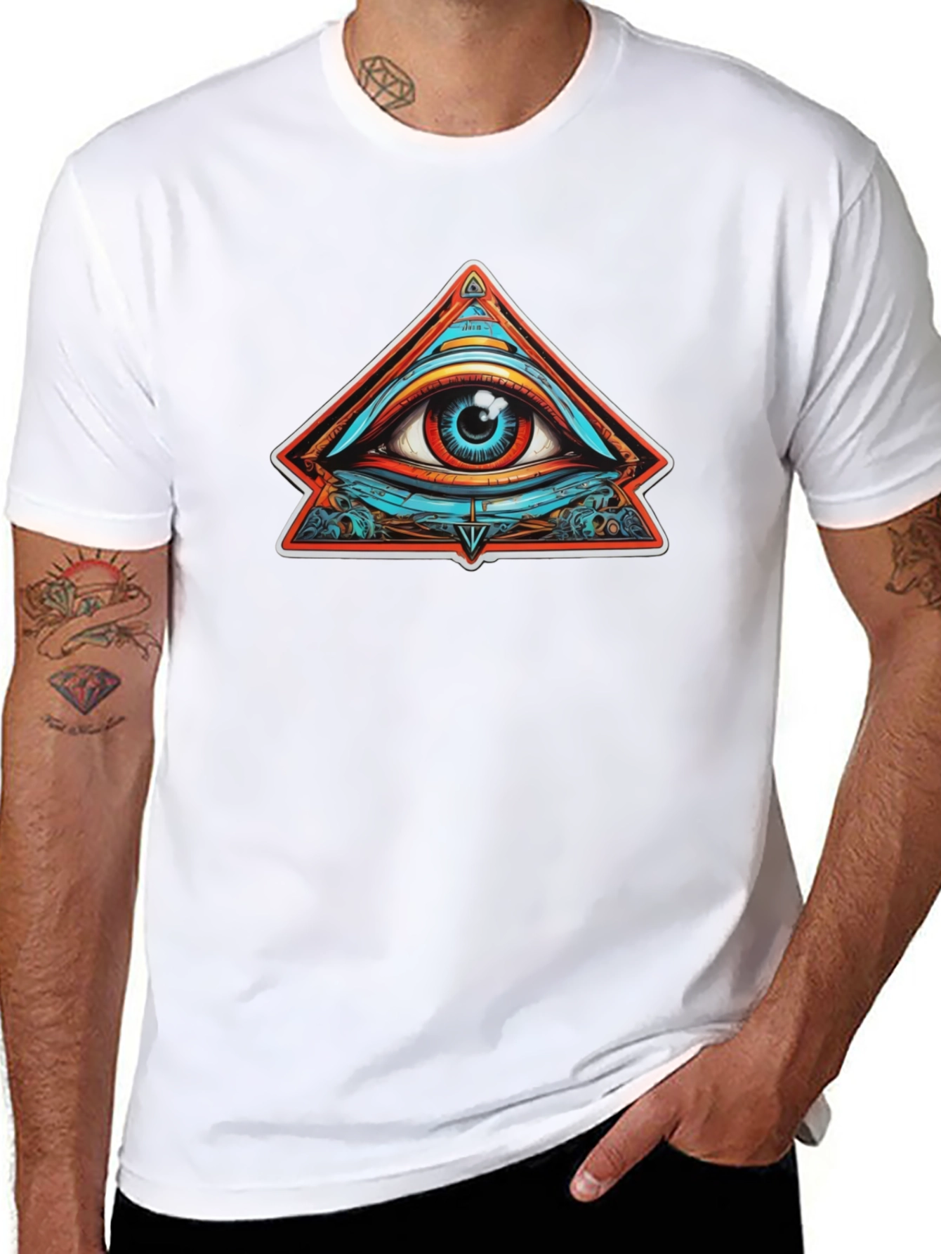 Eye of Providence Graphic Tee - Black Cotton T-Shirt