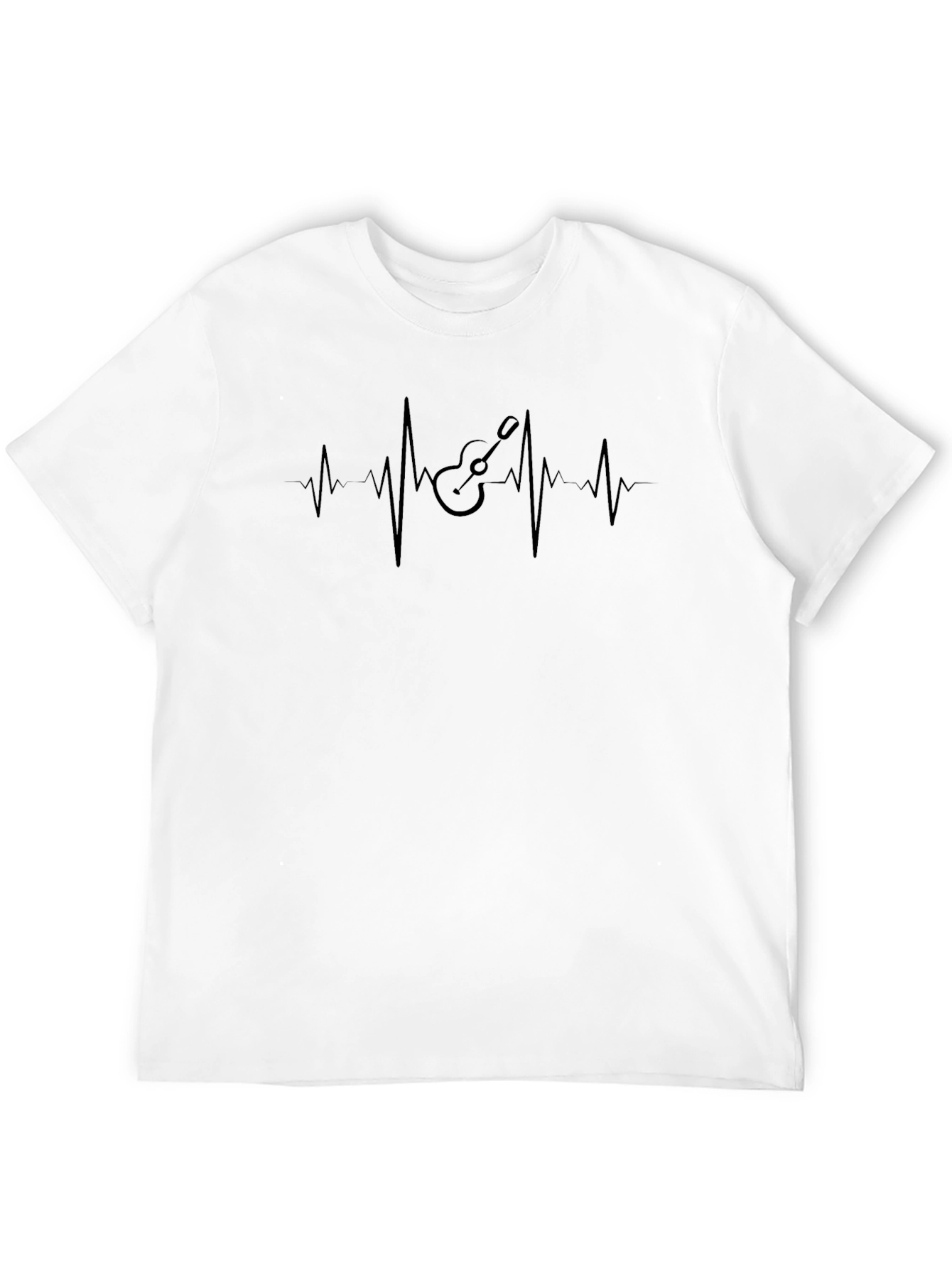 Guitar Heartbeat Black Graphic Tee