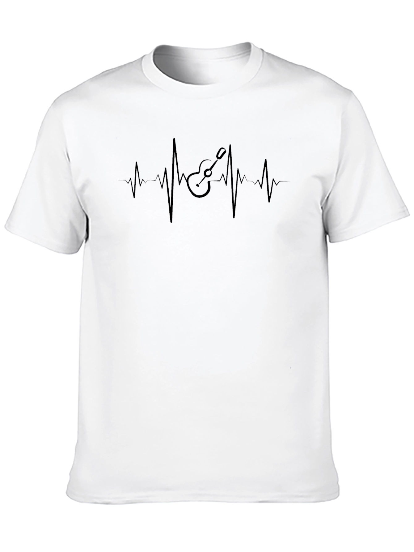 Guitar Heartbeat Black Graphic Tee