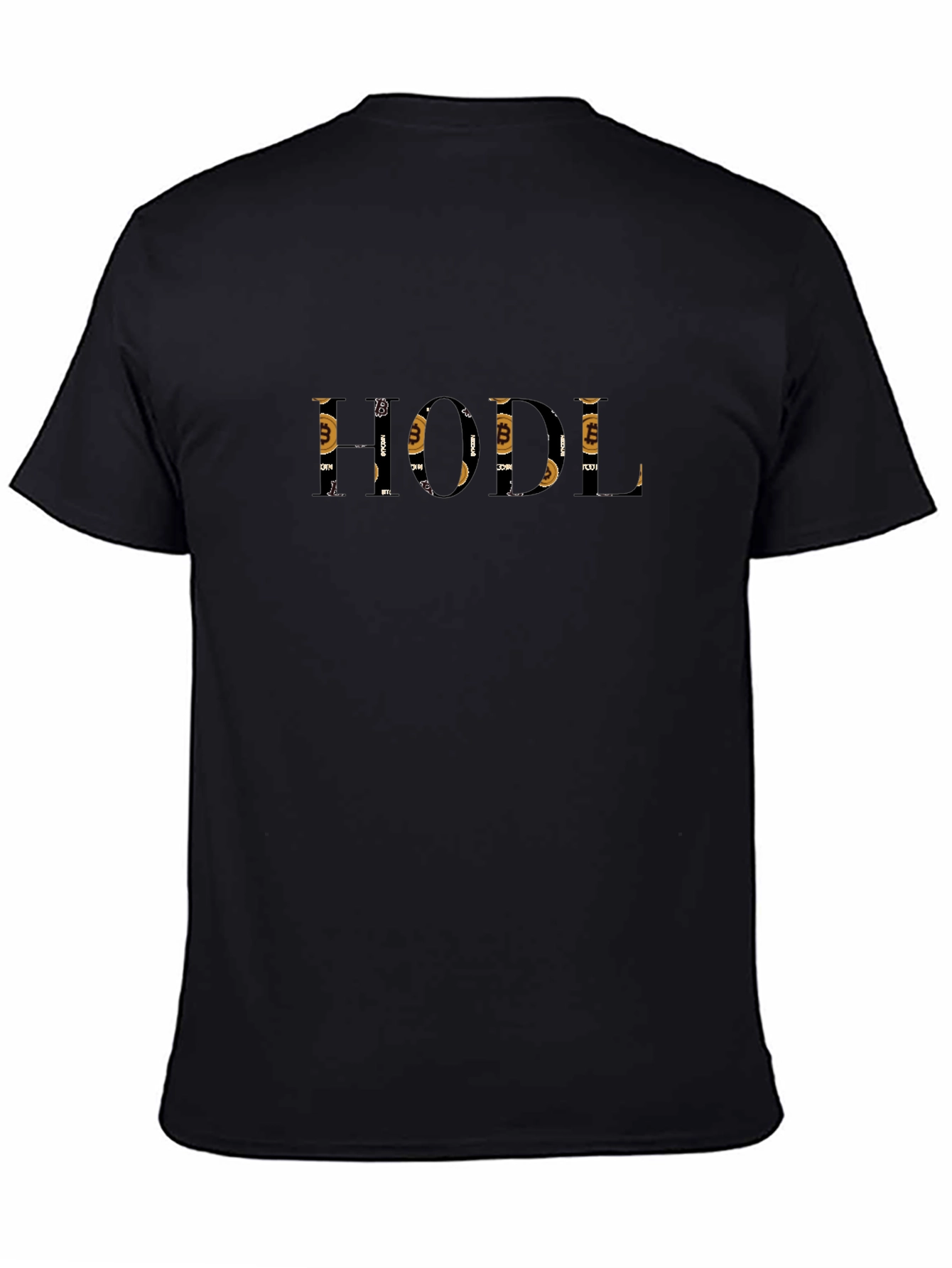 HODL Bitcoin Graphic Print Mens Black T-Shirt
