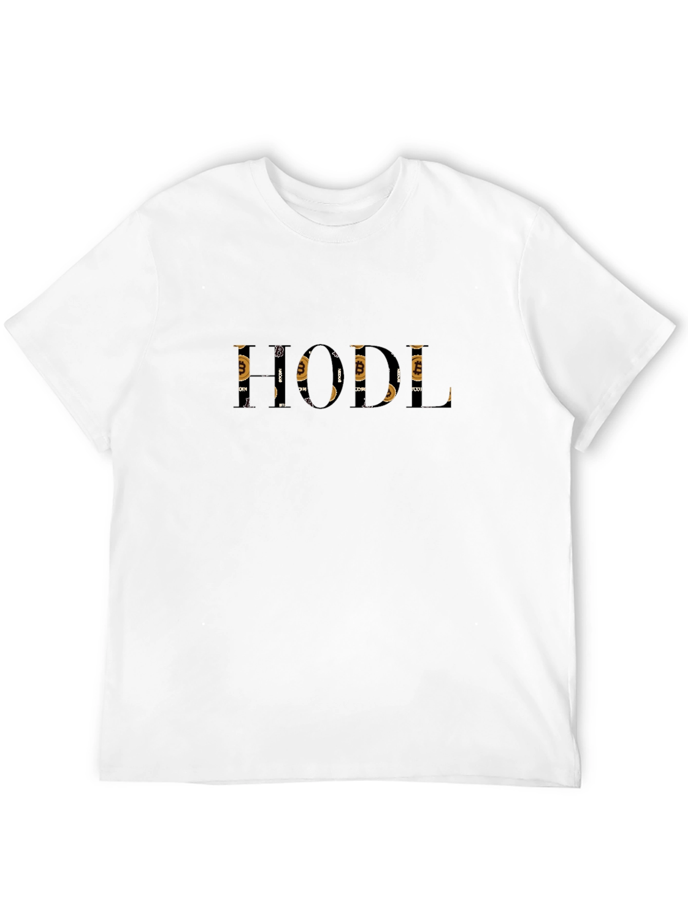 HODL Bitcoin Graphic Print Mens Black T-Shirt