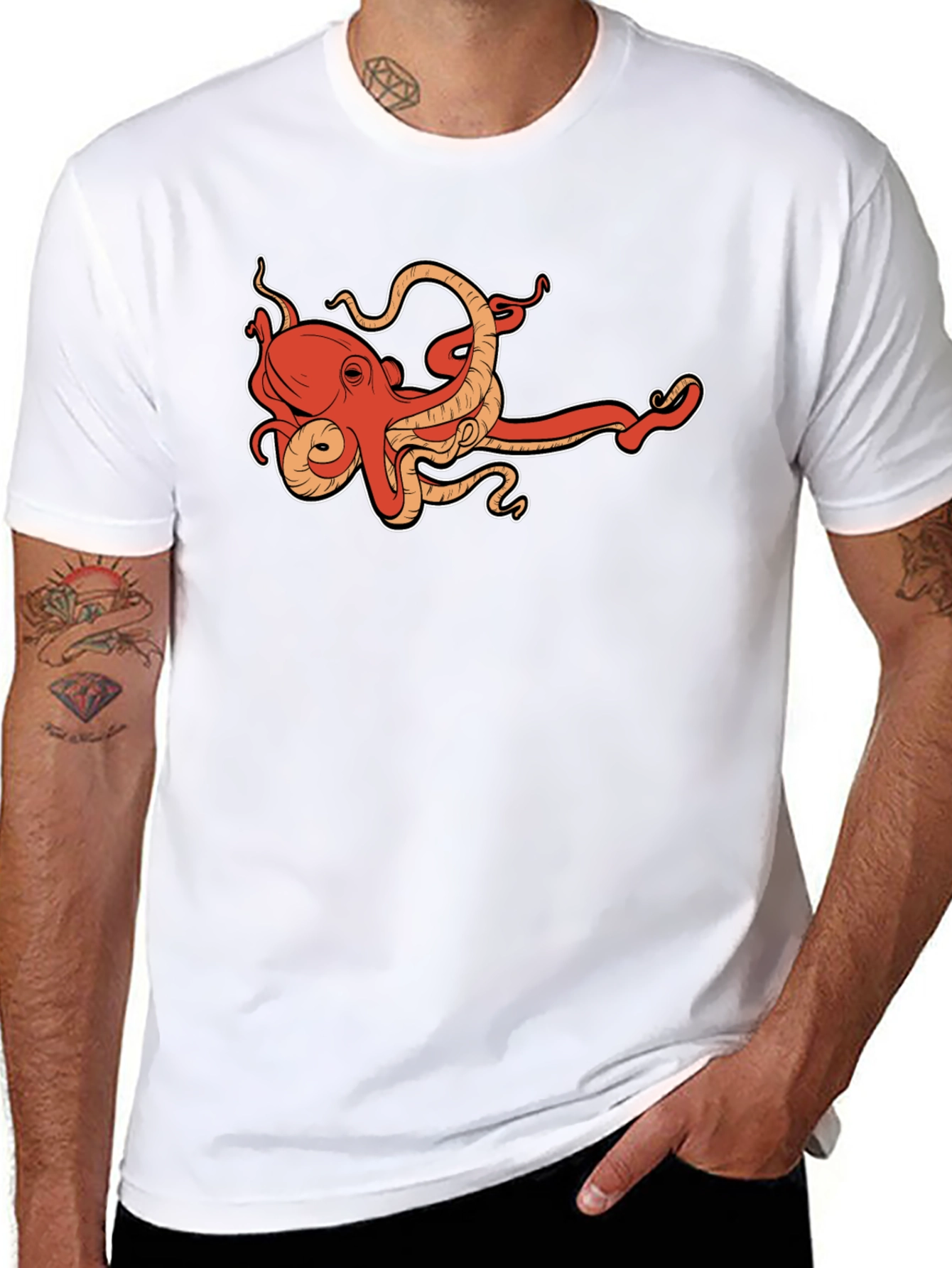 Octopus Graphic Tee - Cool Sea Creature Design