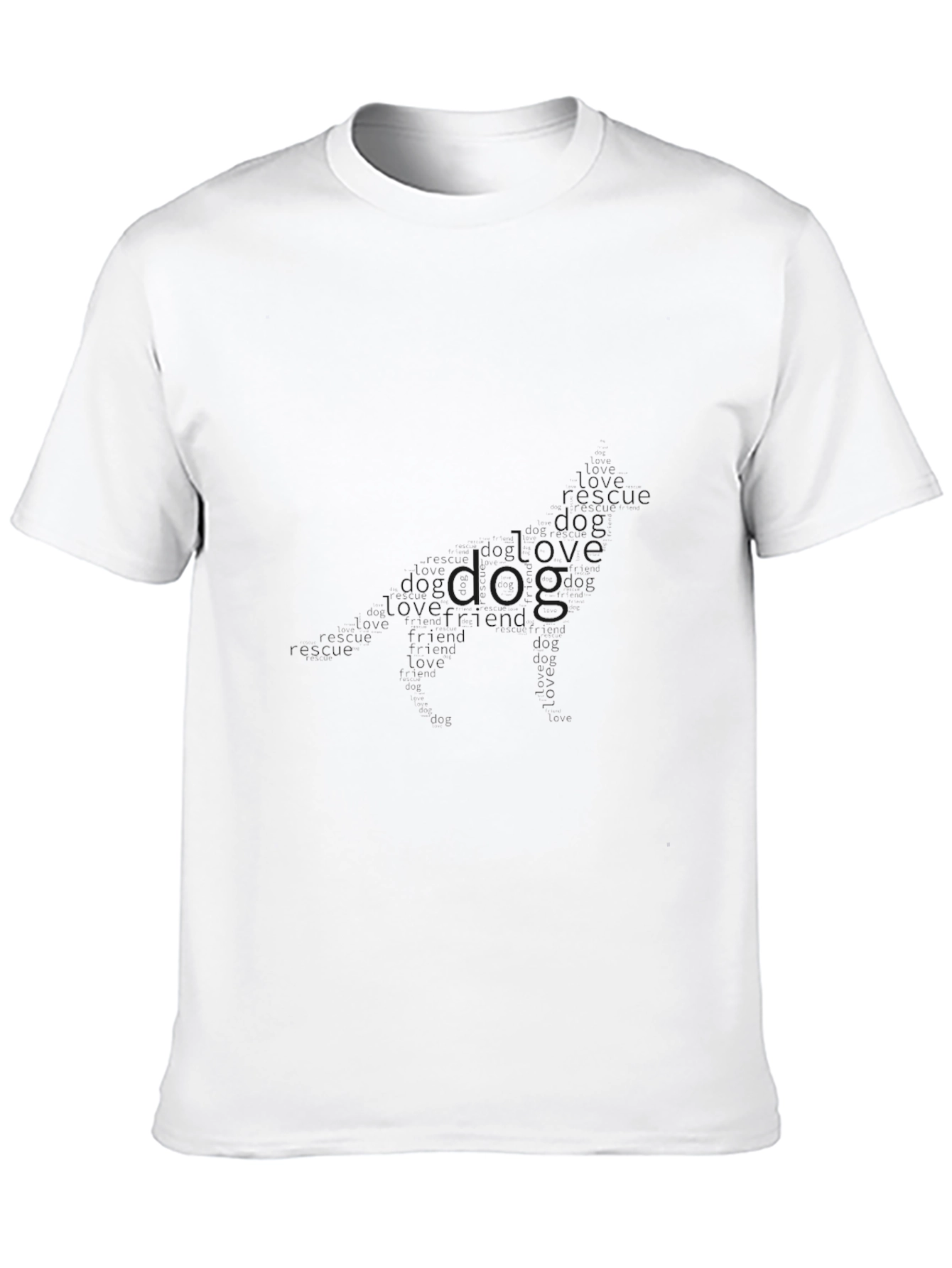 Mens Solid Black Crew Neck T-Shirt