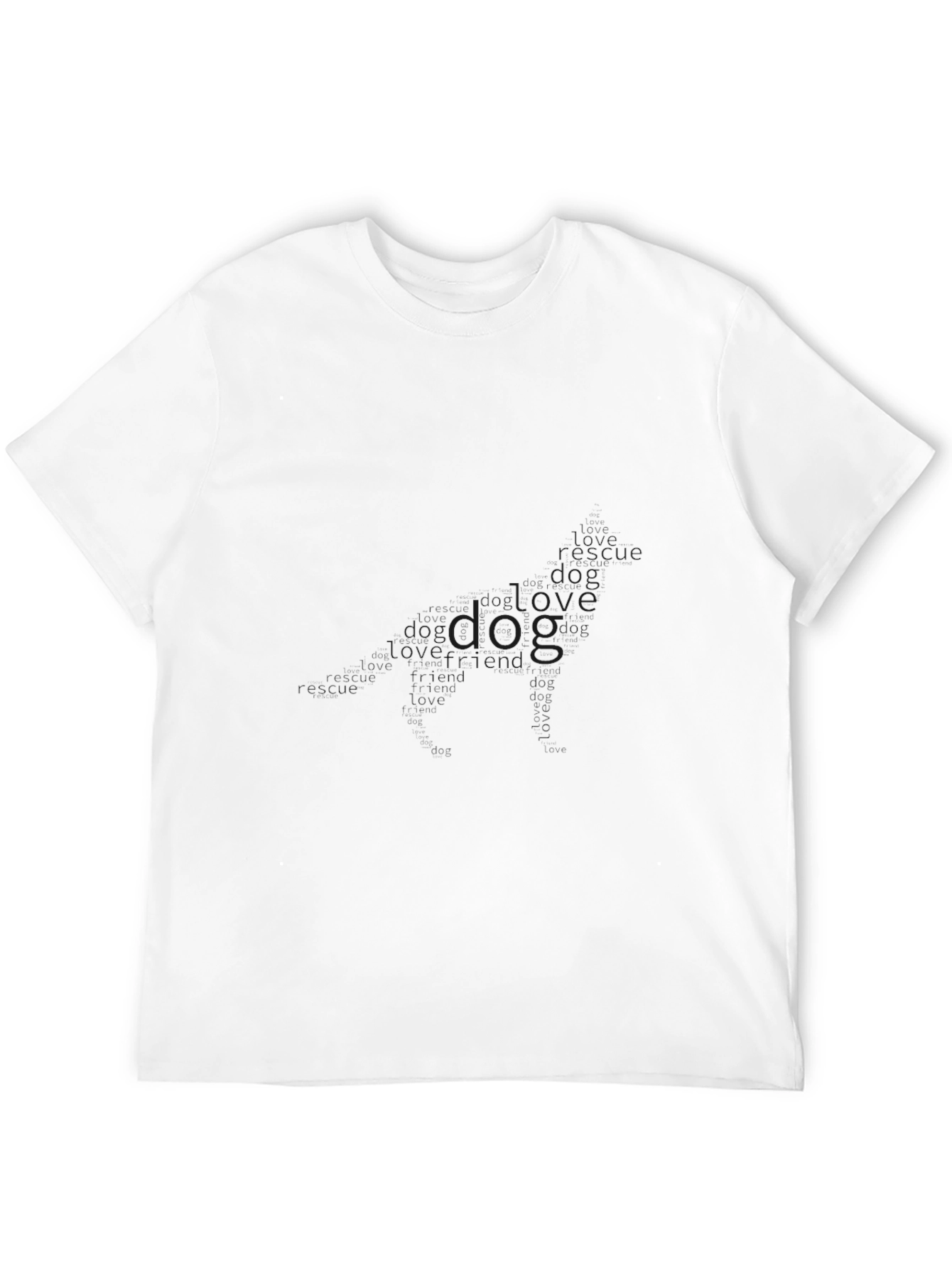 Mens Solid Black Crew Neck T-Shirt