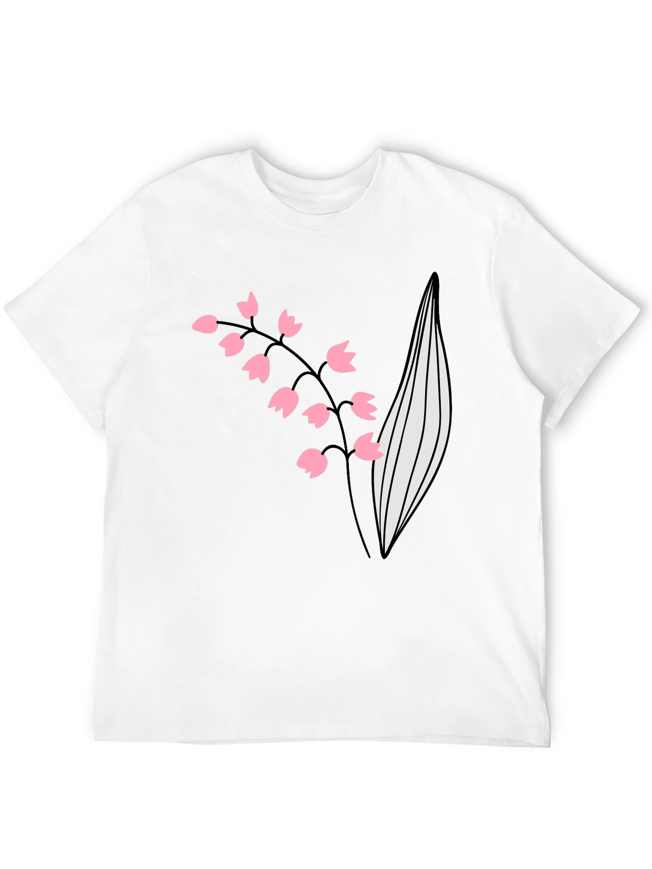 Lily of the Valley Graphic Tee - Black