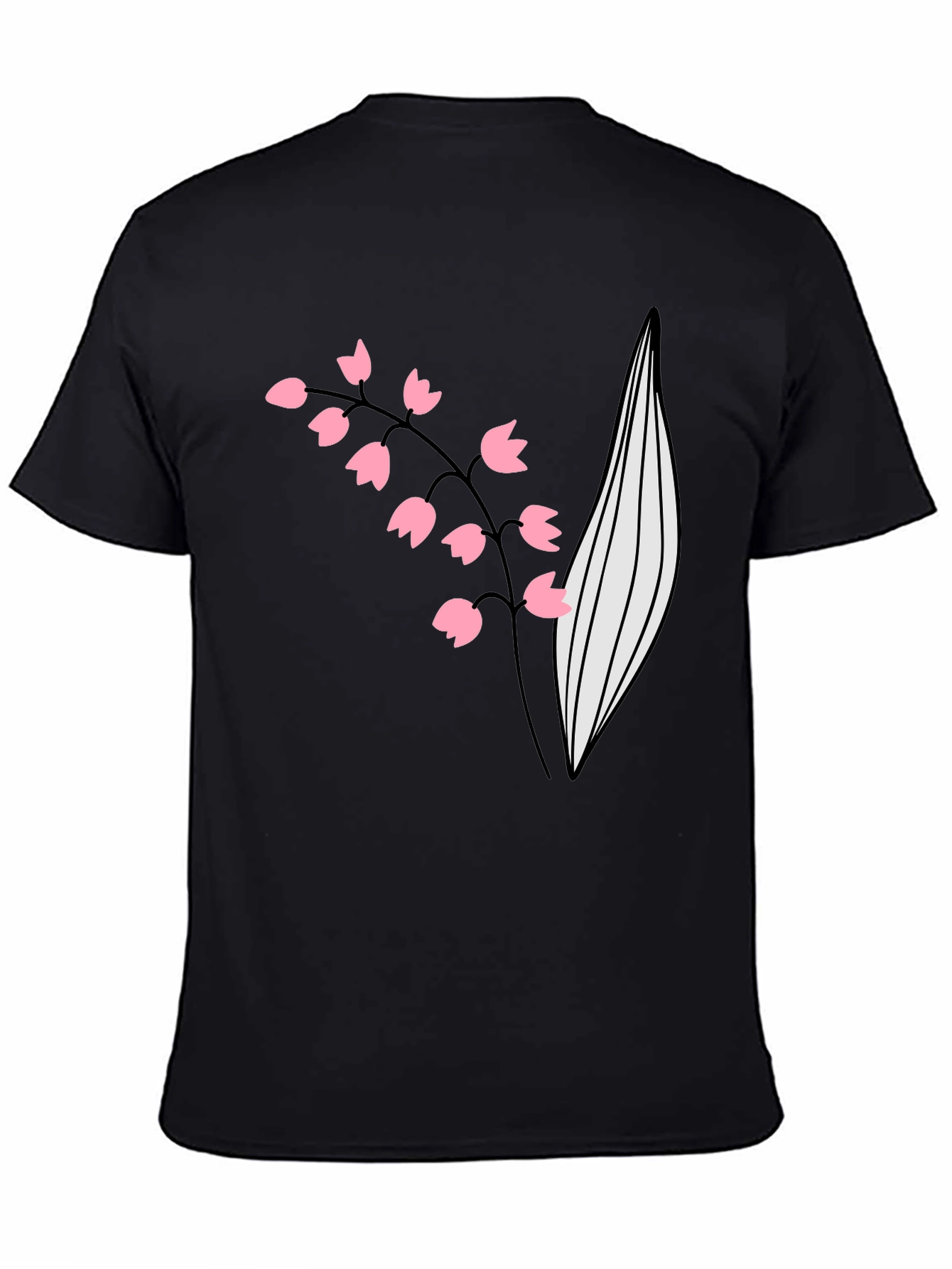 Lily of the Valley Graphic Tee - Black