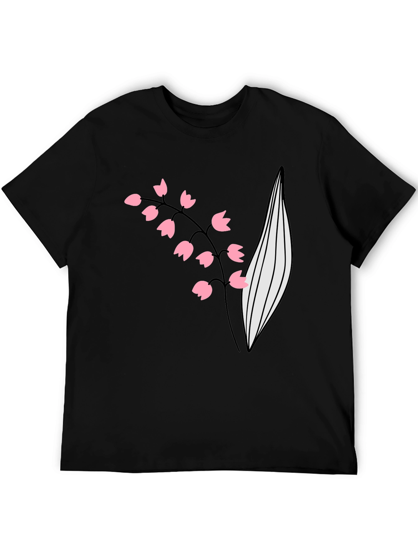 Lily of the Valley Graphic Tee - Black