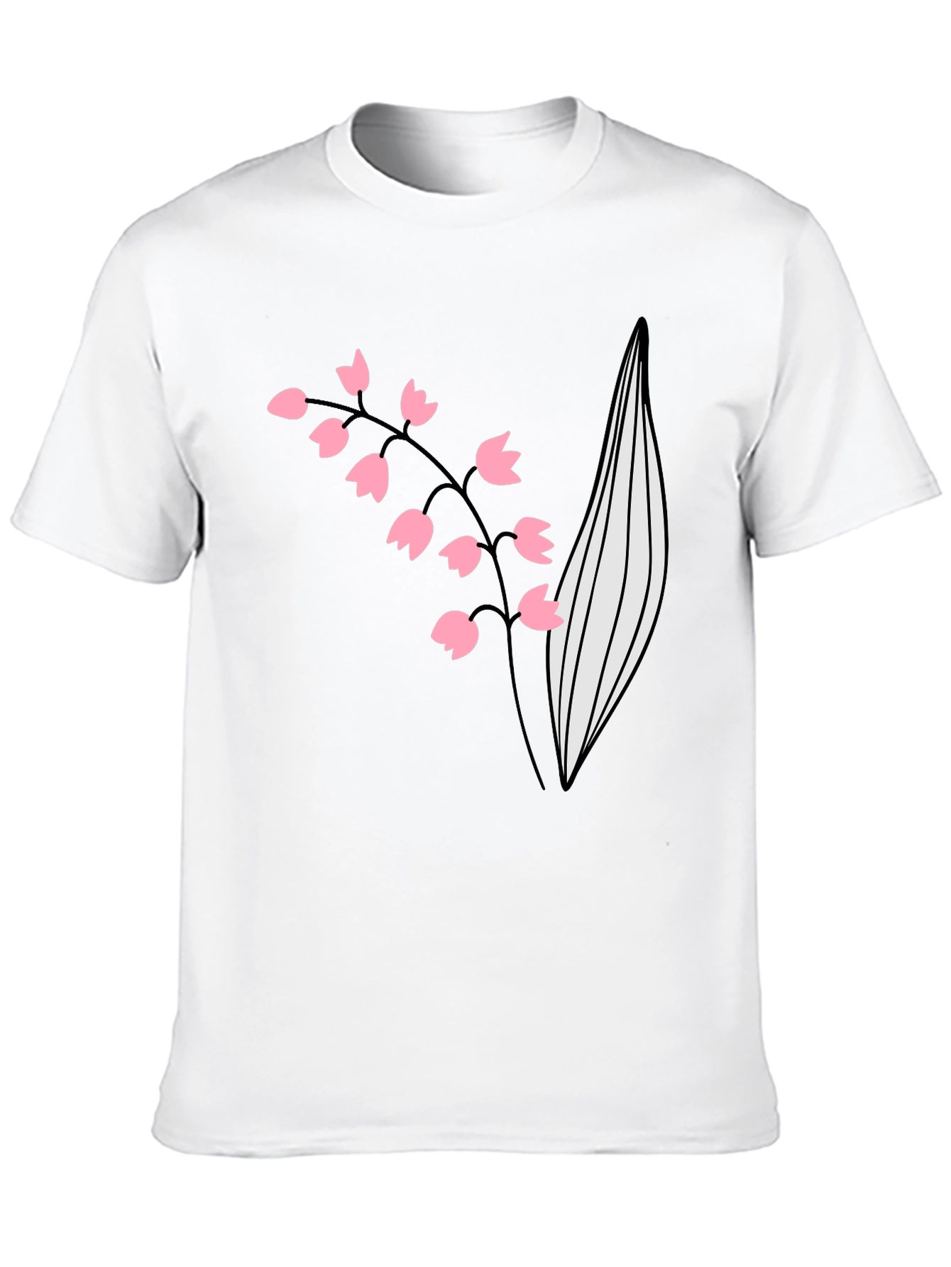 Lily of the Valley Graphic Tee - Black