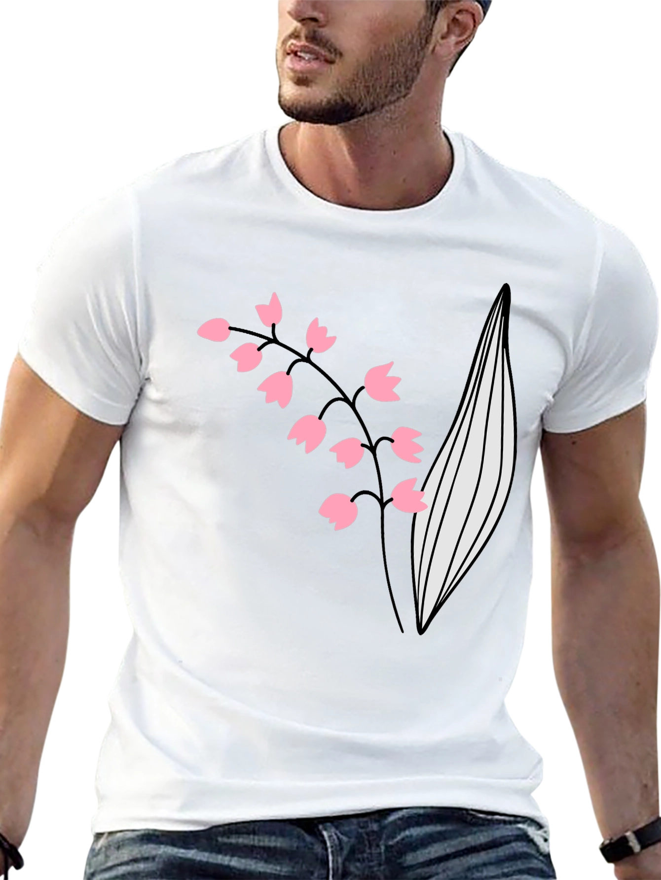 Lily of the Valley Graphic Tee - Black