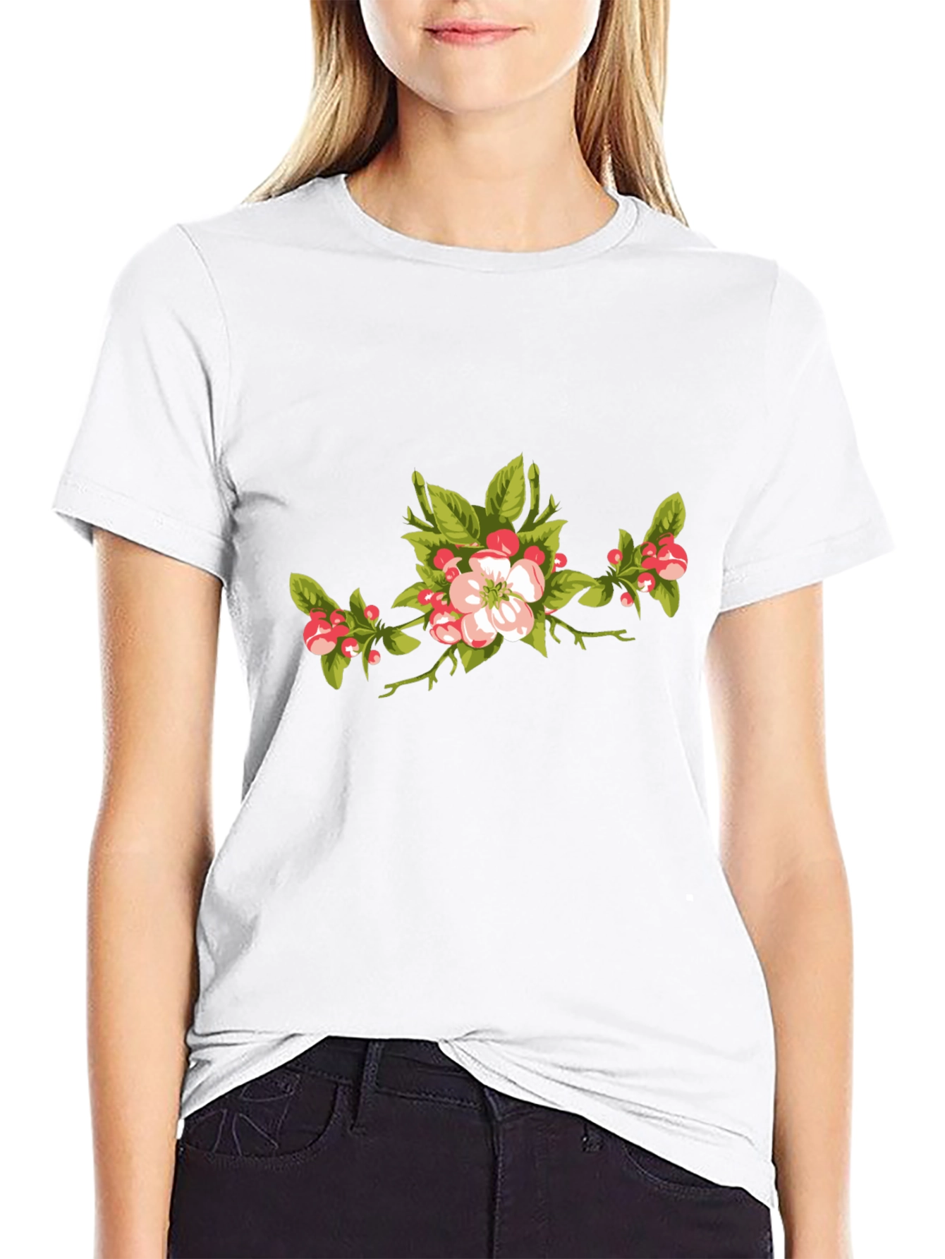 Floral Branch Graphic T-Shirt