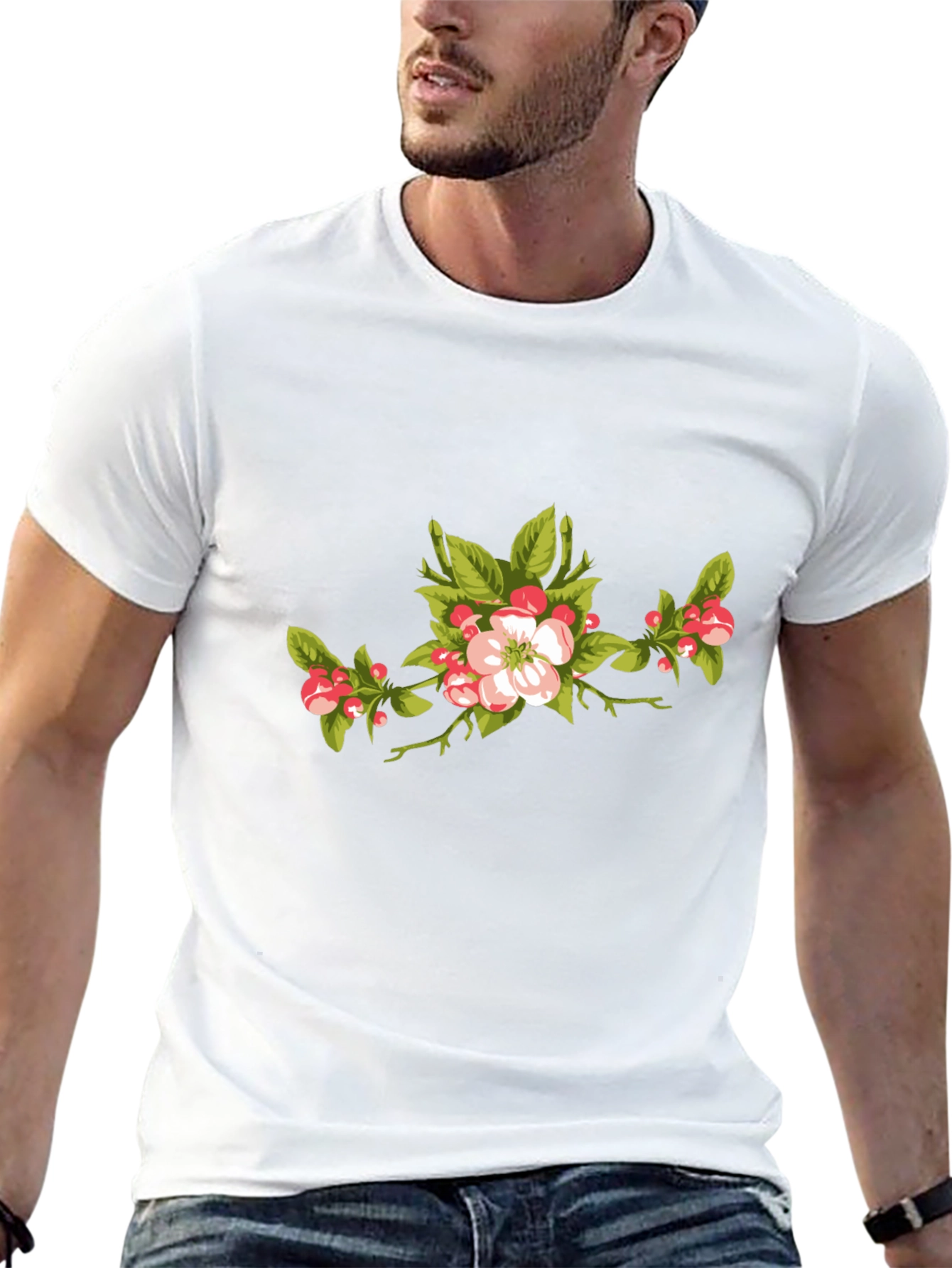 Floral Branch Graphic T-Shirt