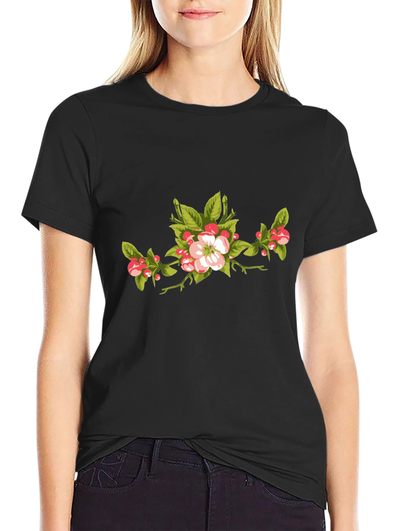 Floral Branch Graphic T-Shirt
