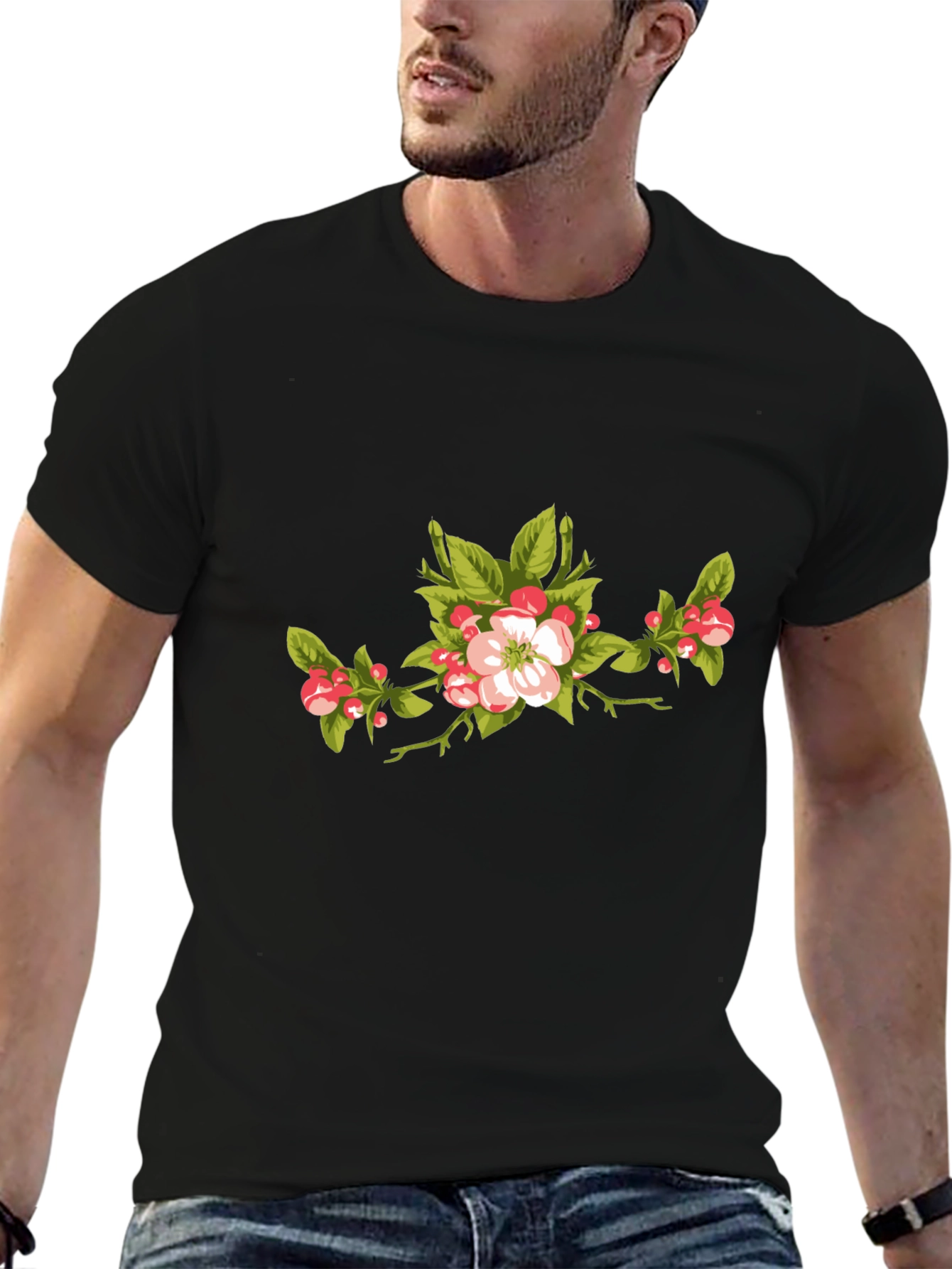 Floral Branch Graphic T-Shirt