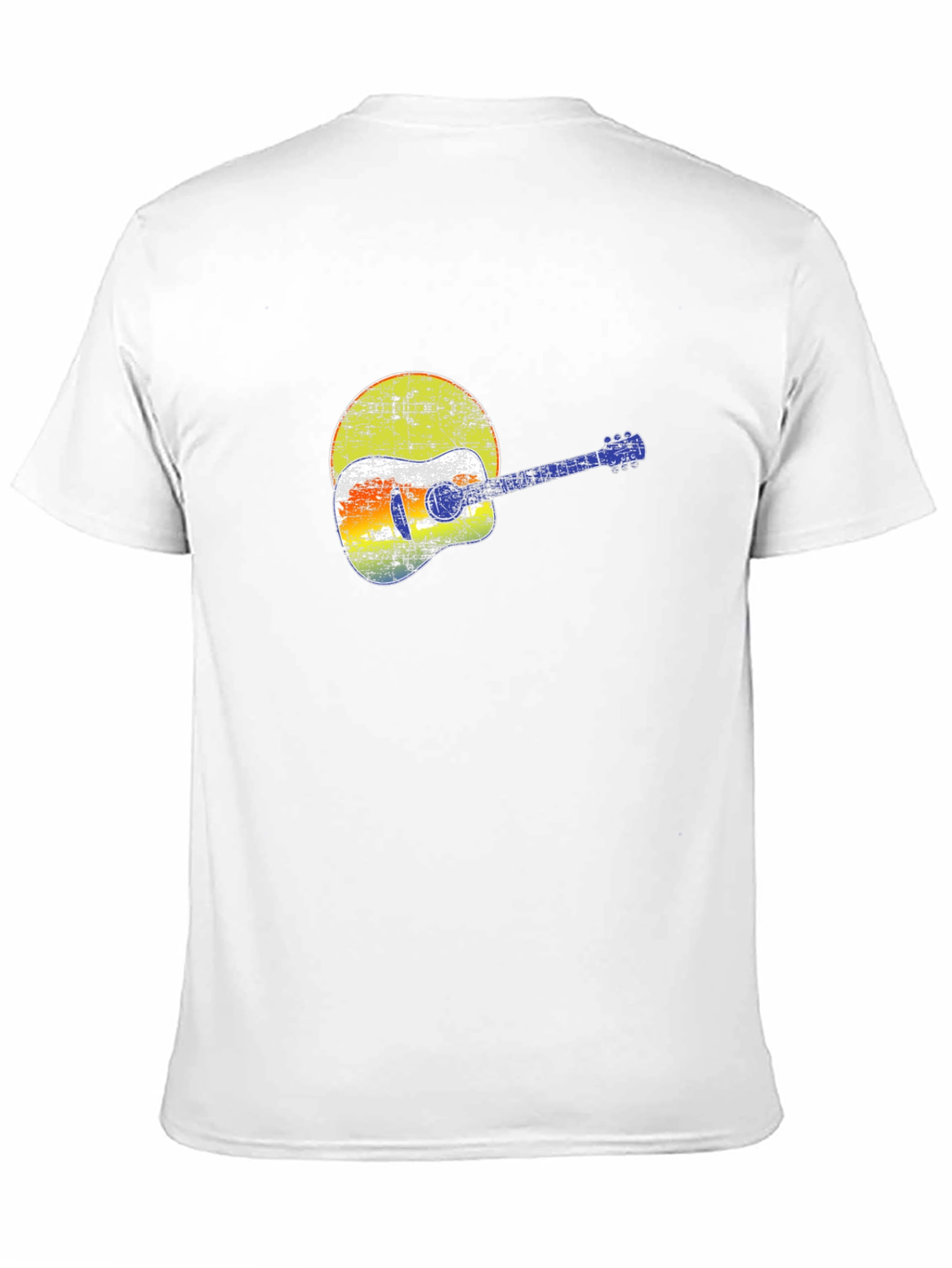 Retro Guitar Graphic T-Shirt - Black
