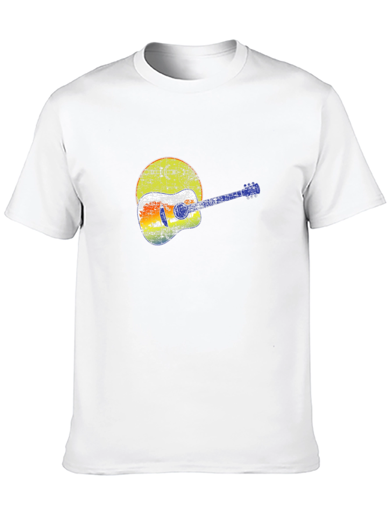 Retro Guitar Graphic T-Shirt - Black