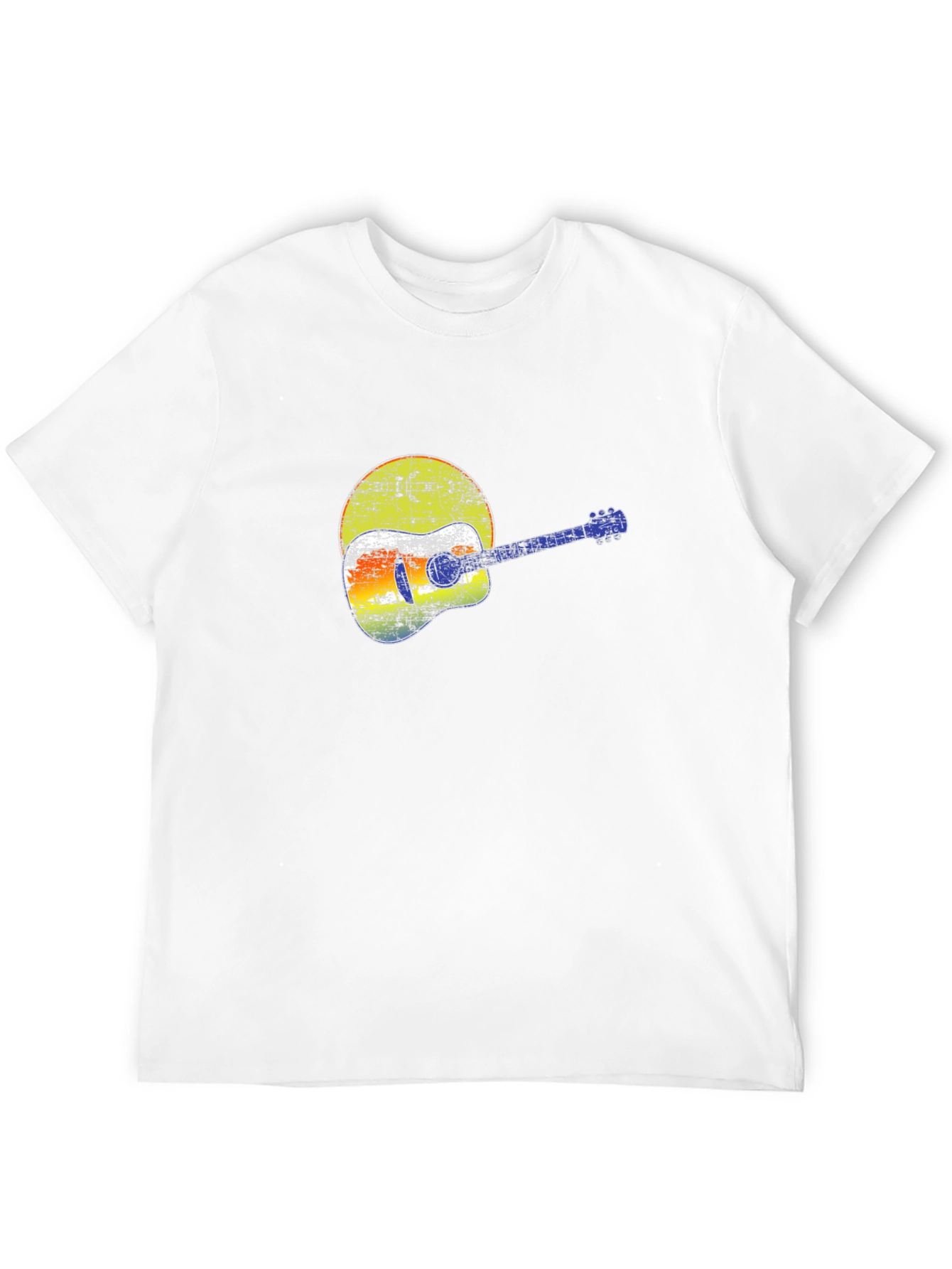 Retro Guitar Graphic T-Shirt - Black