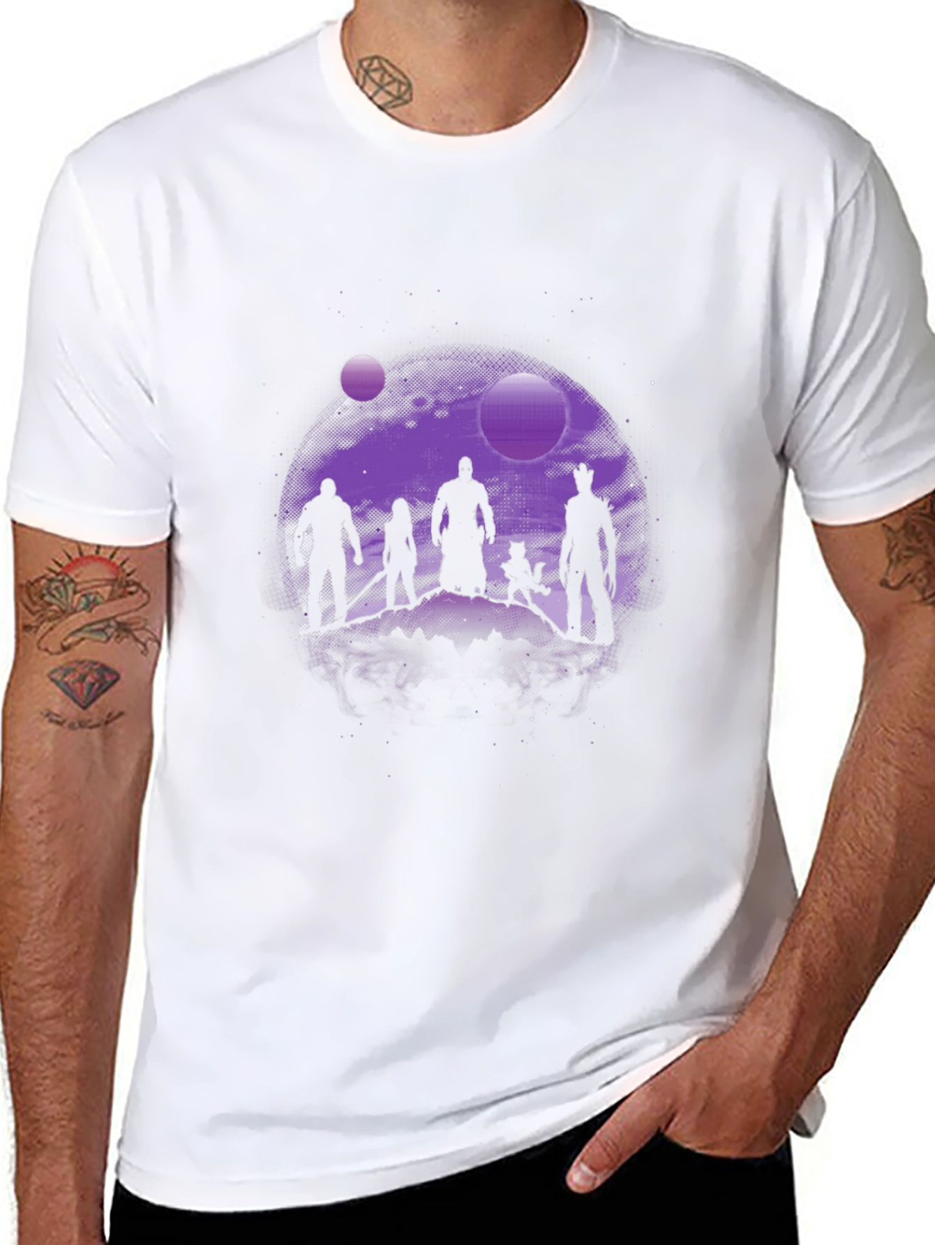 Guardians of the Galaxy Silhouette Graphic T-Shirt