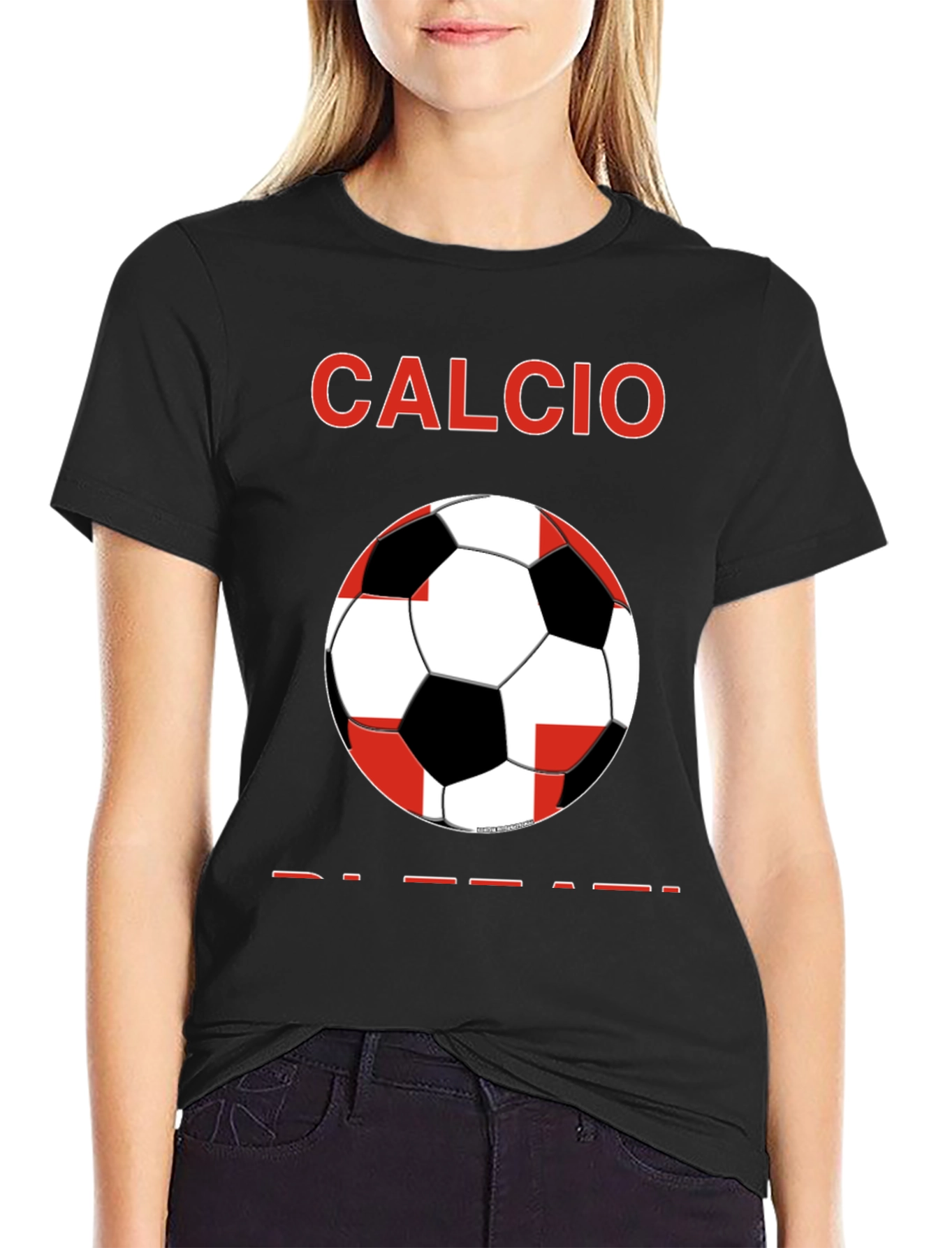 Calcio Soccer Graphic Tee - Black