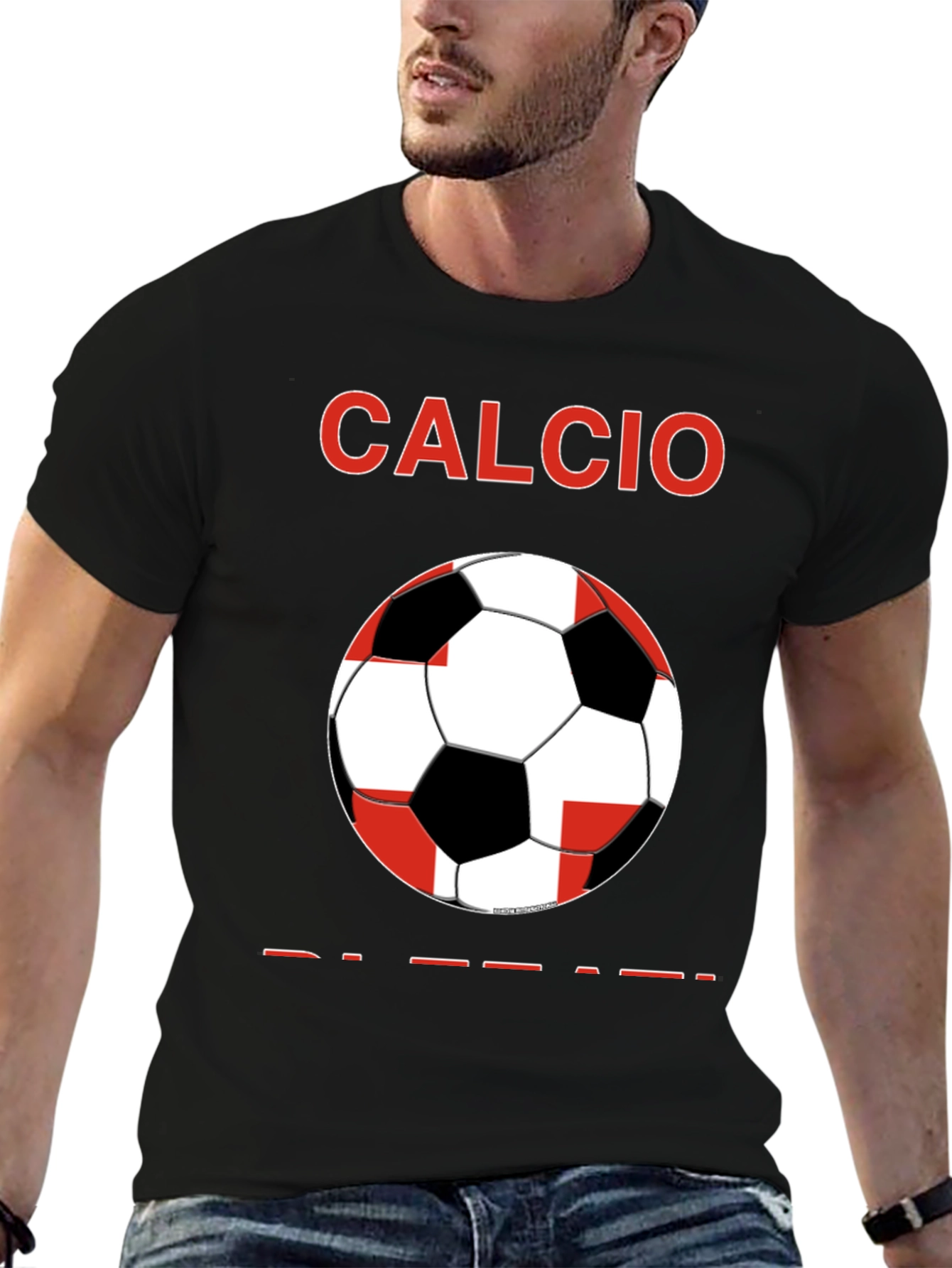 Calcio Soccer Graphic Tee - Black