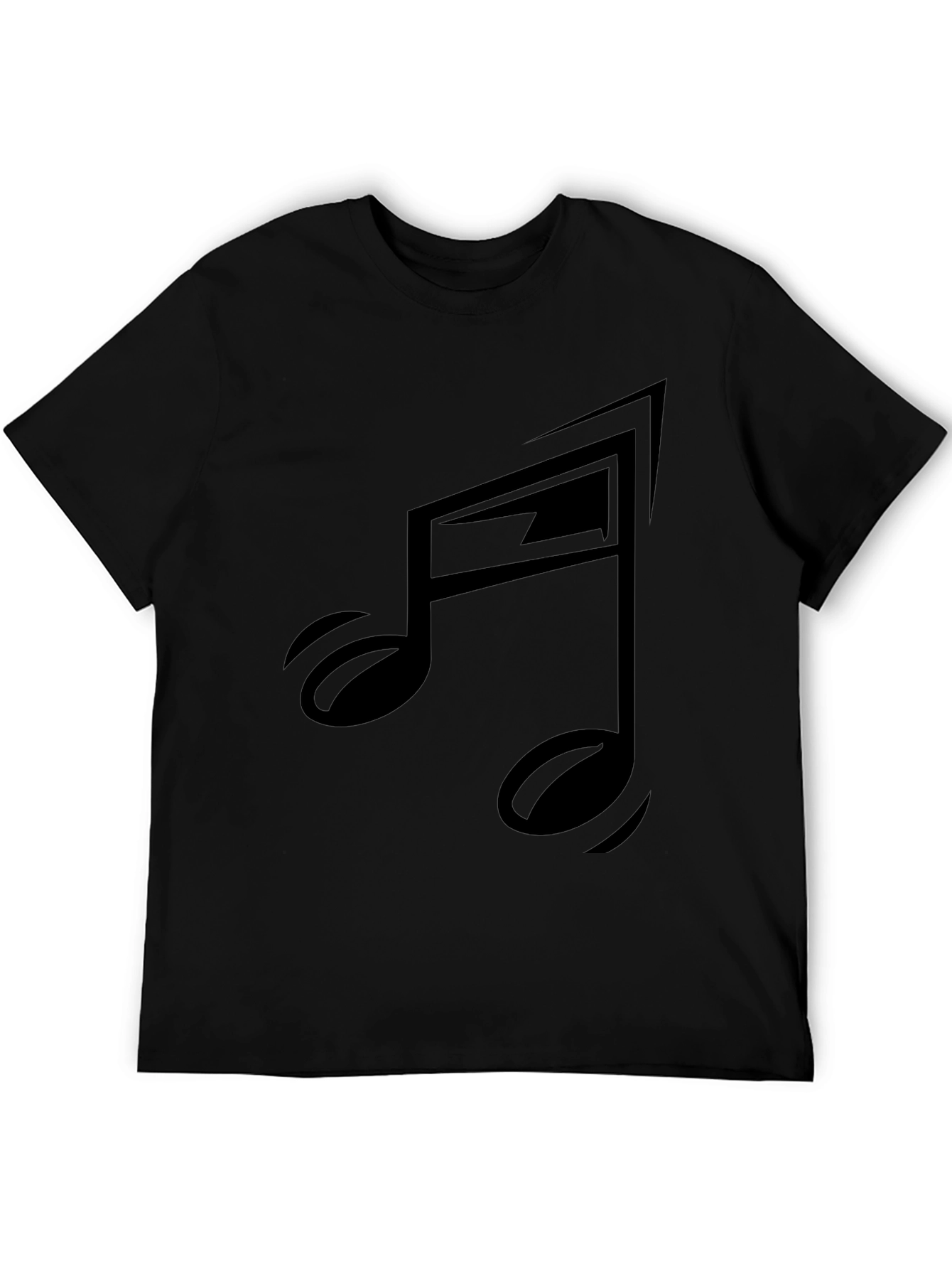 Black Musical Note Graphic Tee - Stylish & Modern