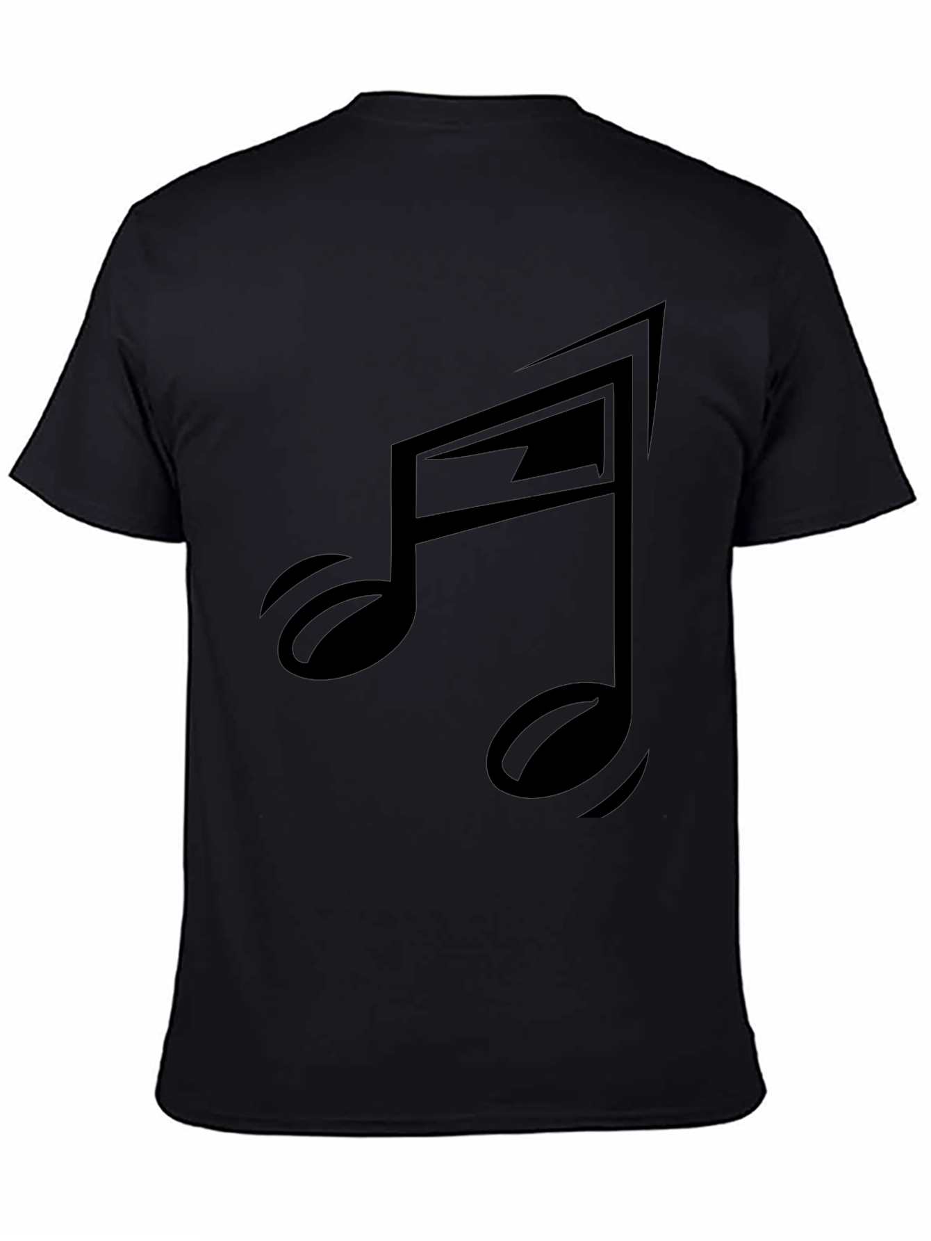 Black Musical Note Graphic Tee - Stylish & Modern