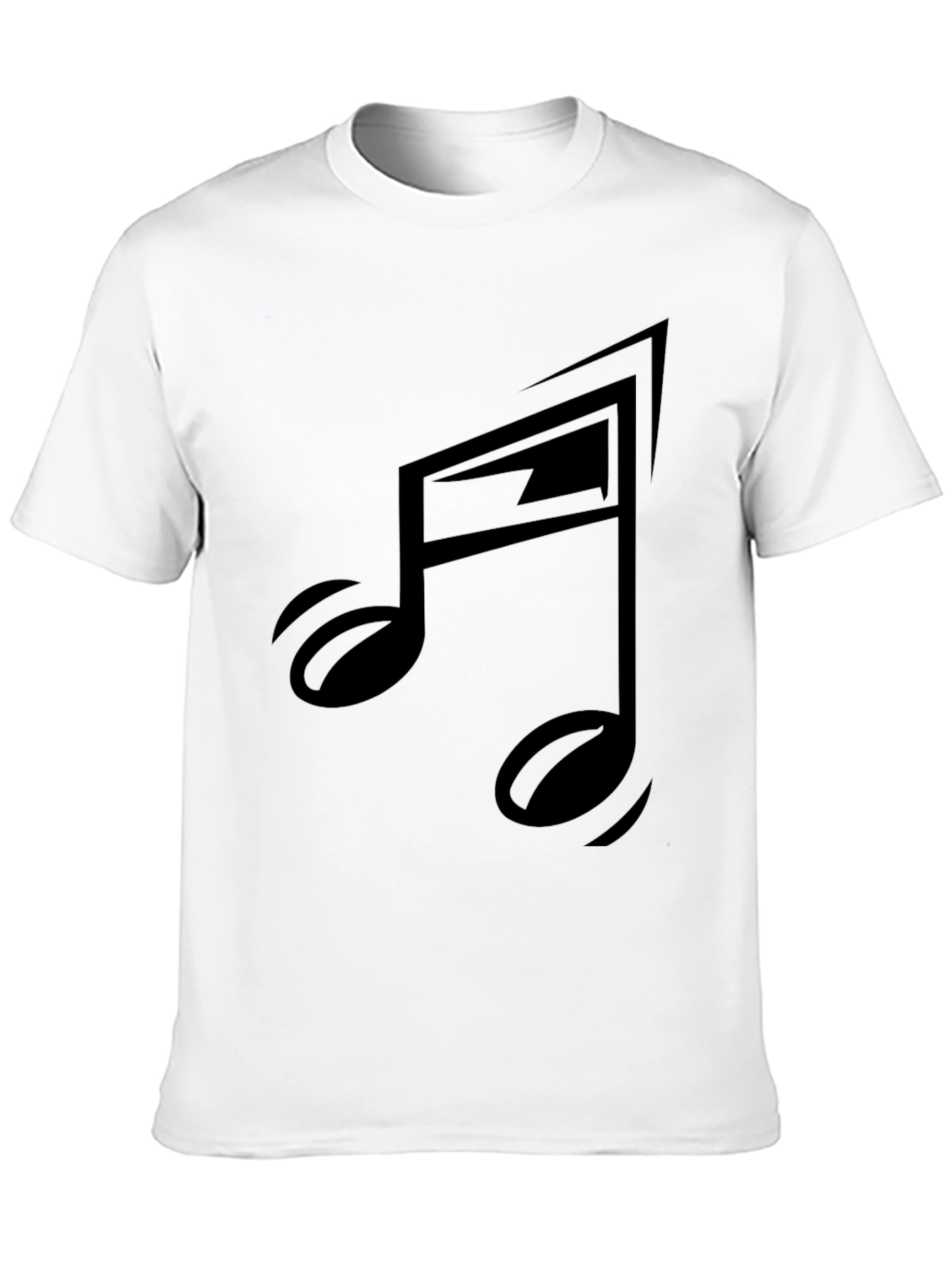 Black Musical Note Graphic Tee - Stylish & Modern