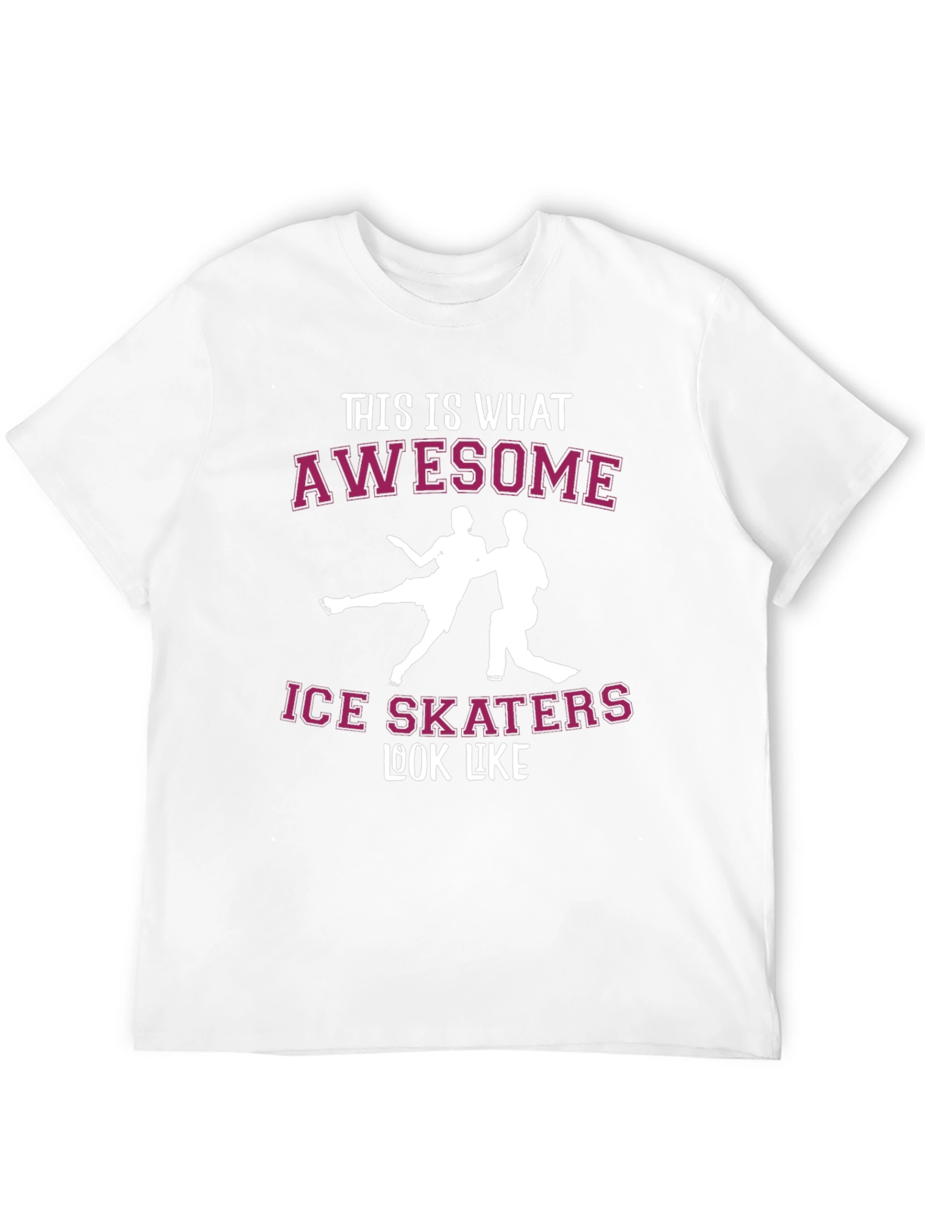 Awesome Ice Skaters Graphic Tee - Black Cotton T-Shirt