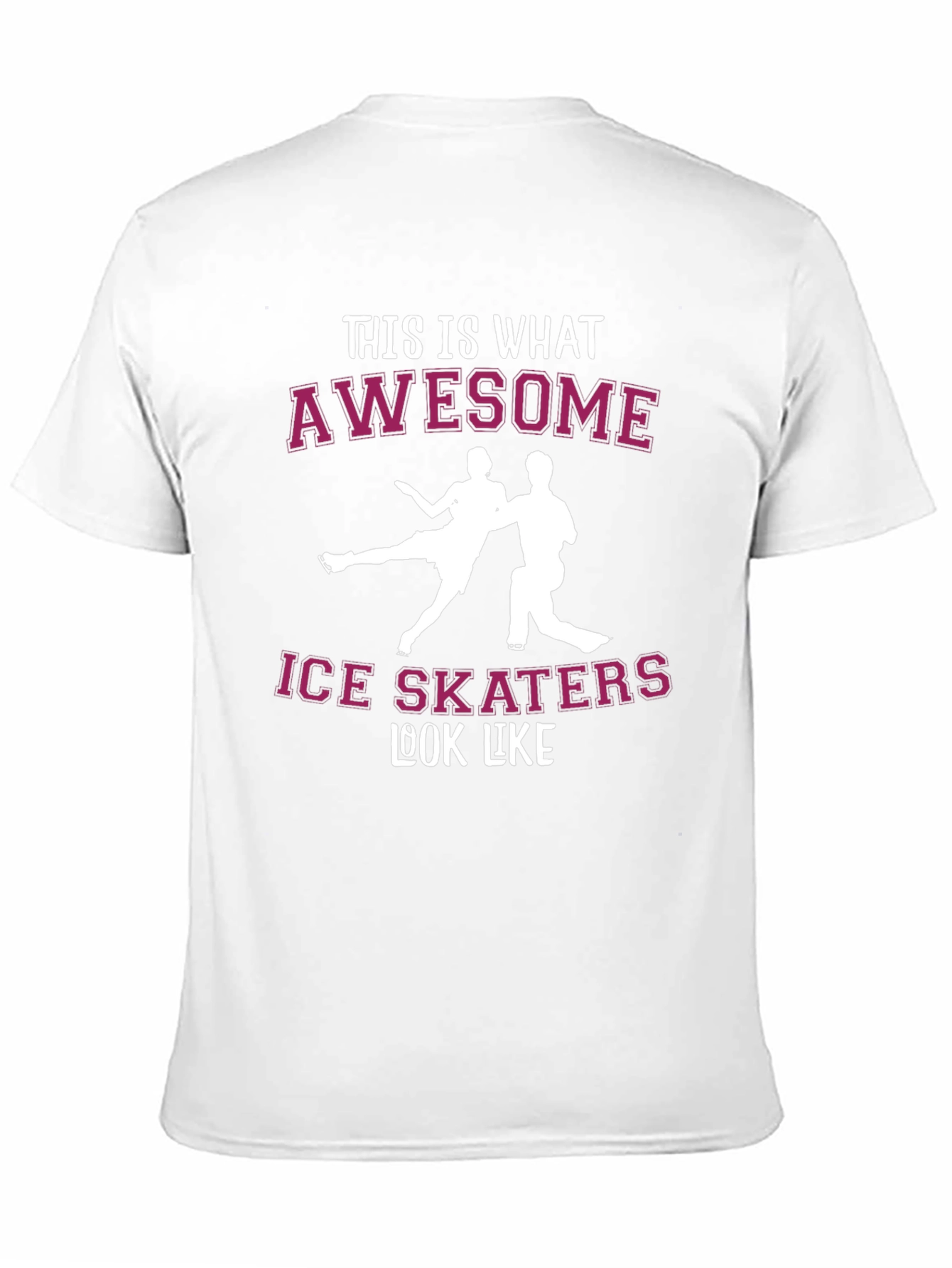 Awesome Ice Skaters Graphic Tee - Black Cotton T-Shirt