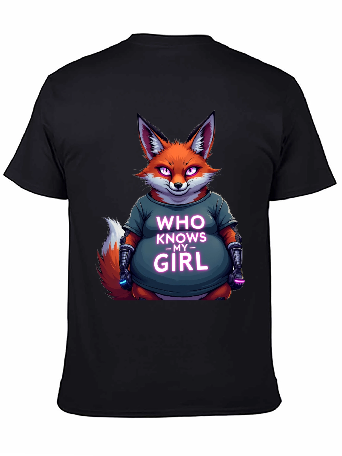 Fox Graphic T-Shirt - Who Knows My Girl Design