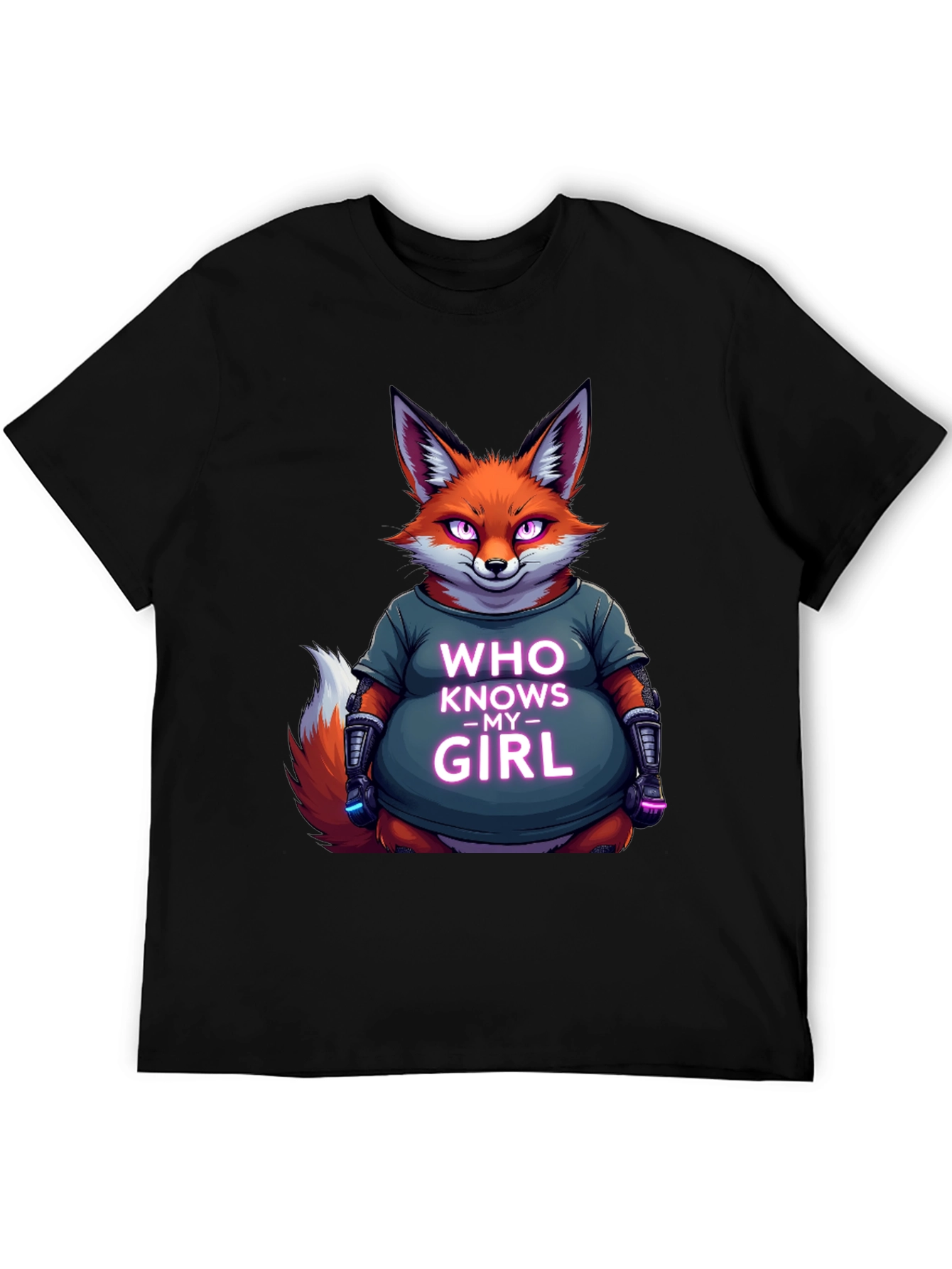 Fox Graphic T-Shirt - Who Knows My Girl Design