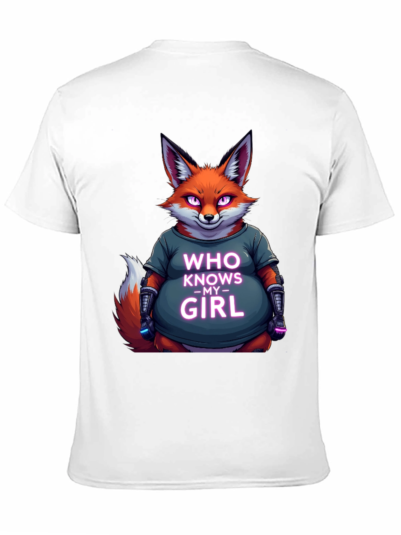 Fox Graphic T-Shirt - Who Knows My Girl Design