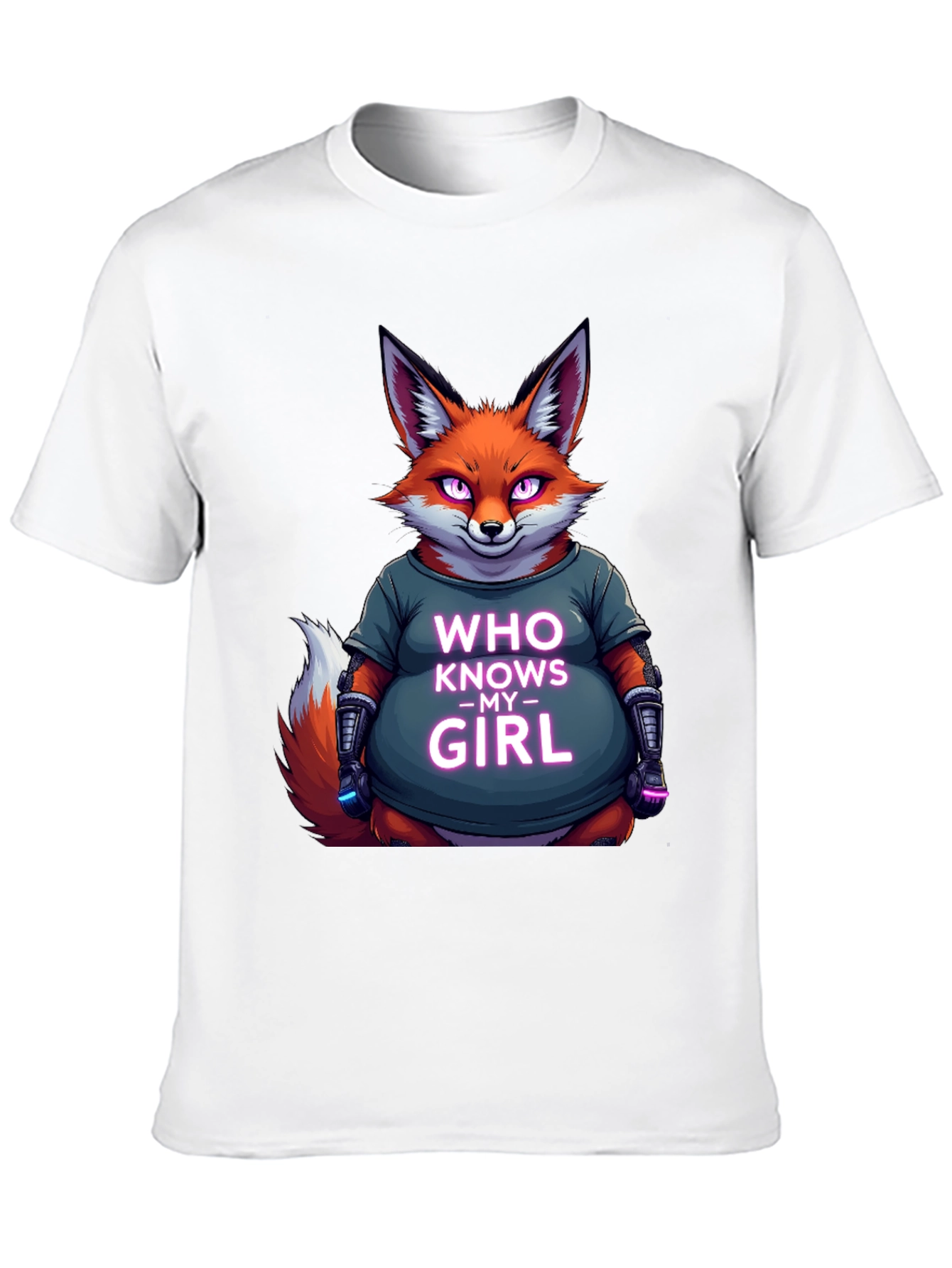 Fox Graphic T-Shirt - Who Knows My Girl Design
