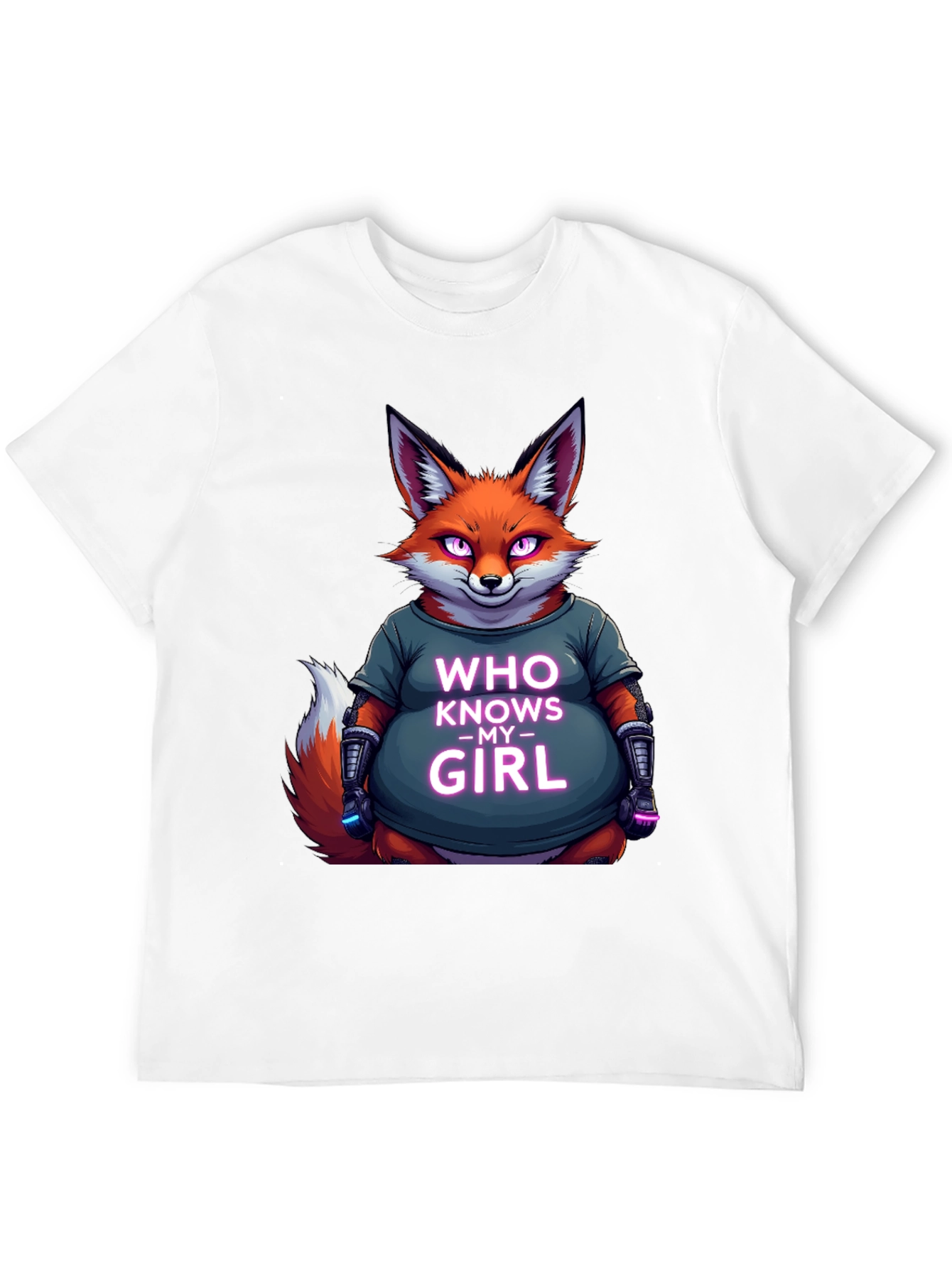 Fox Graphic T-Shirt - Who Knows My Girl Design