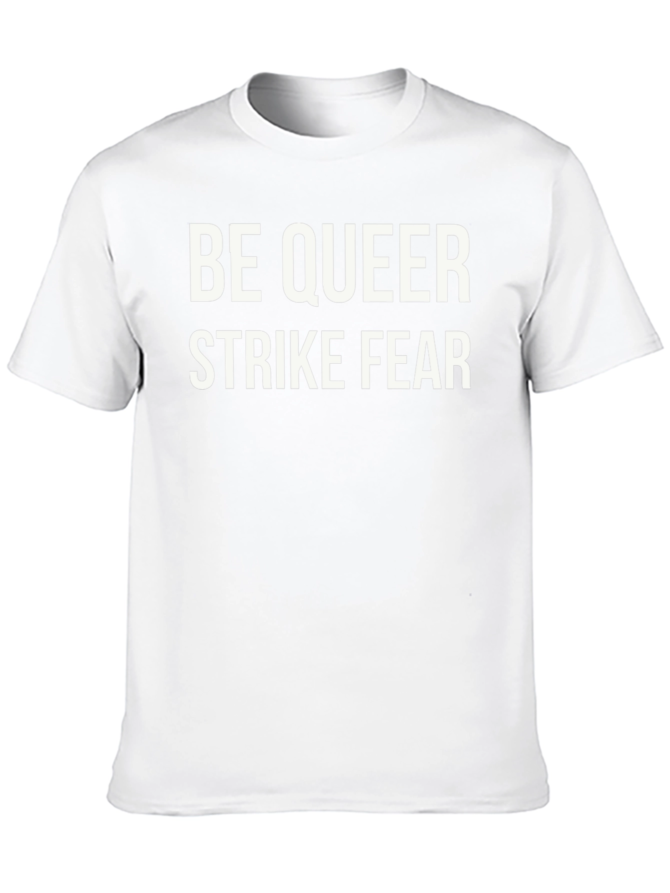 Be Queer Strike Fear T-Shirt Bold LGBTQ+ Pride Tee