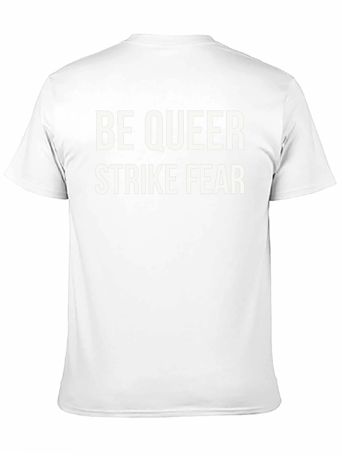 Be Queer Strike Fear T-Shirt Bold LGBTQ+ Pride Tee
