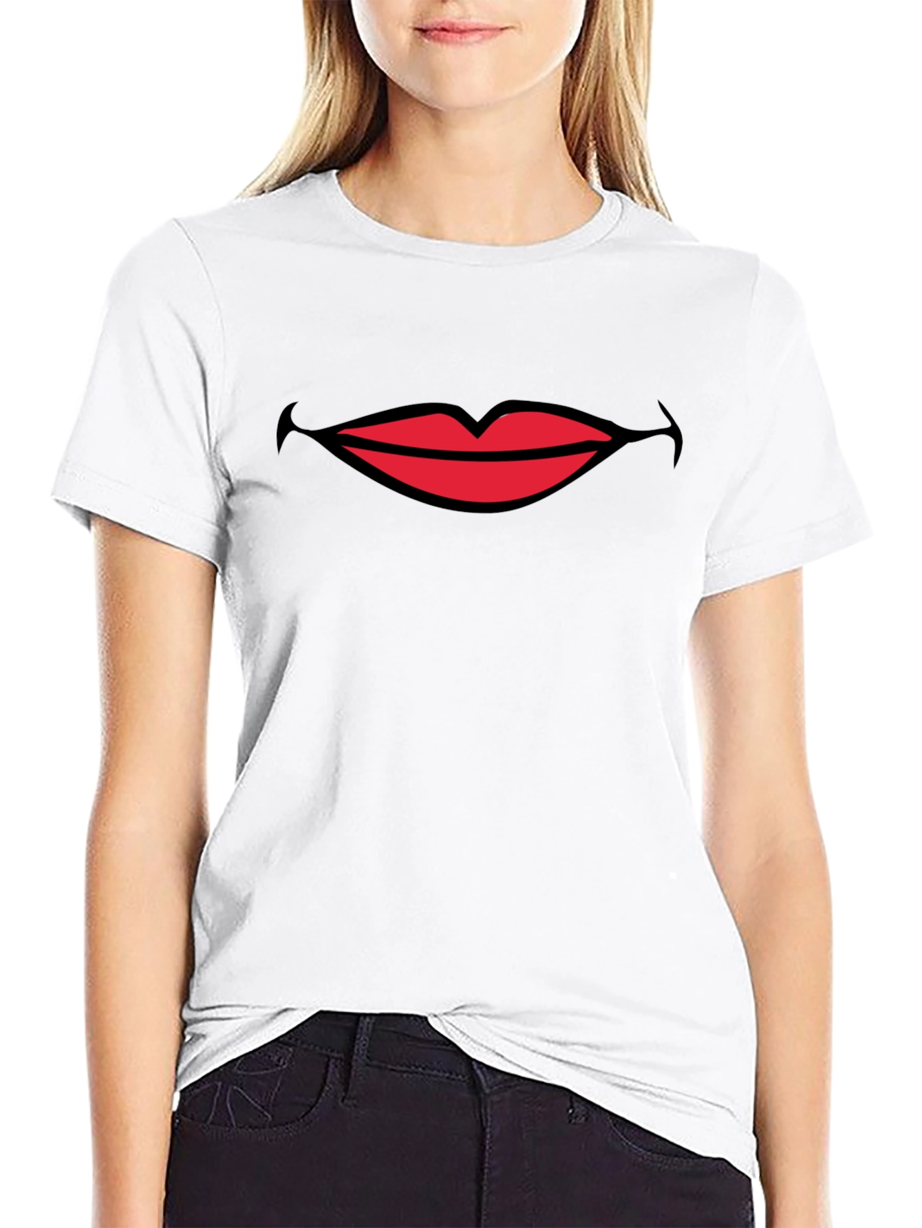 Red Lips Graphic T-Shirt - Stylish & Fun