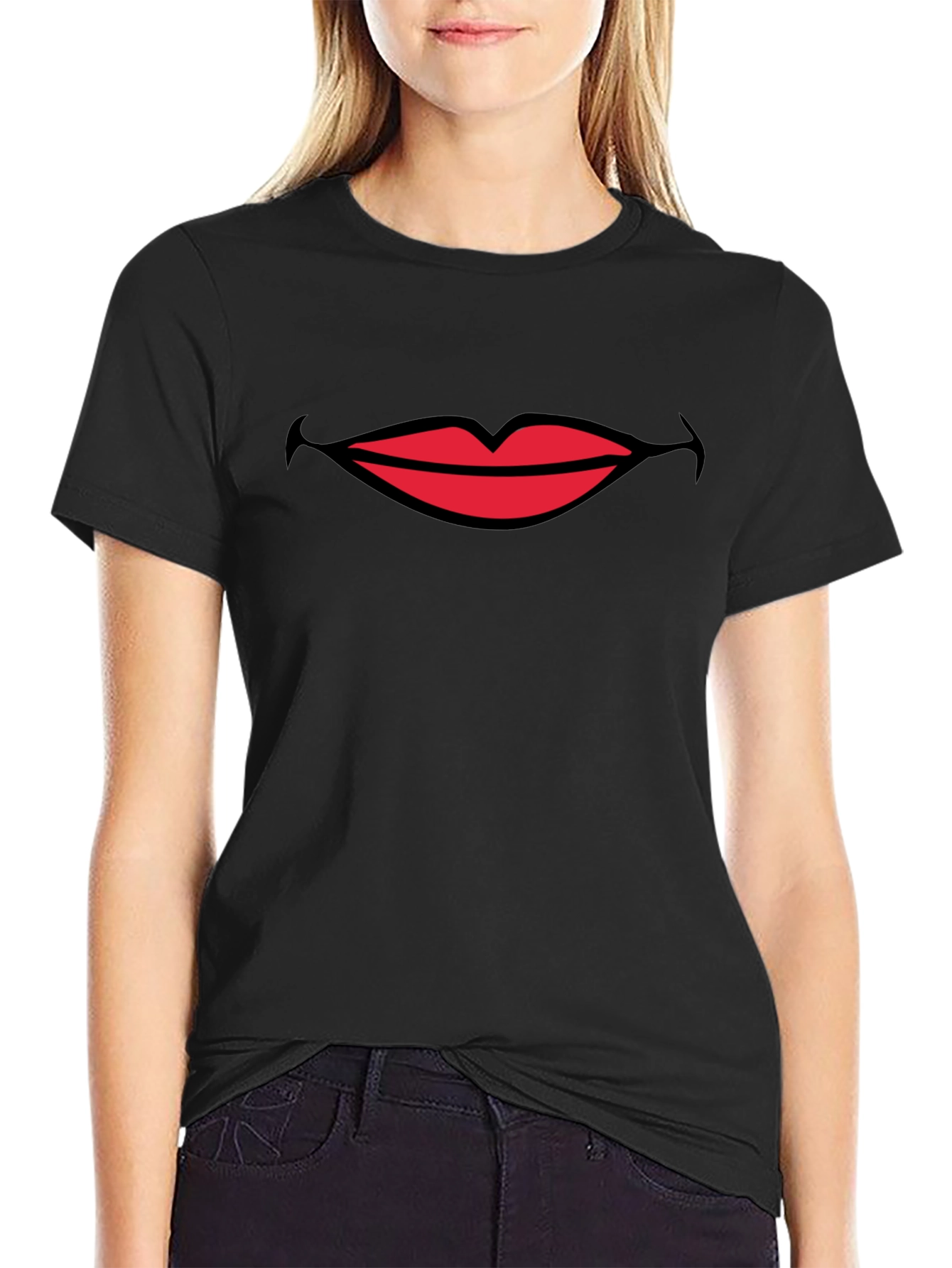 Red Lips Graphic T-Shirt - Stylish & Fun