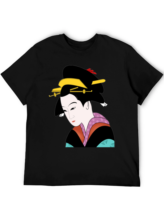 Geisha Graphic Tee - Unique Japanese Art Shirt