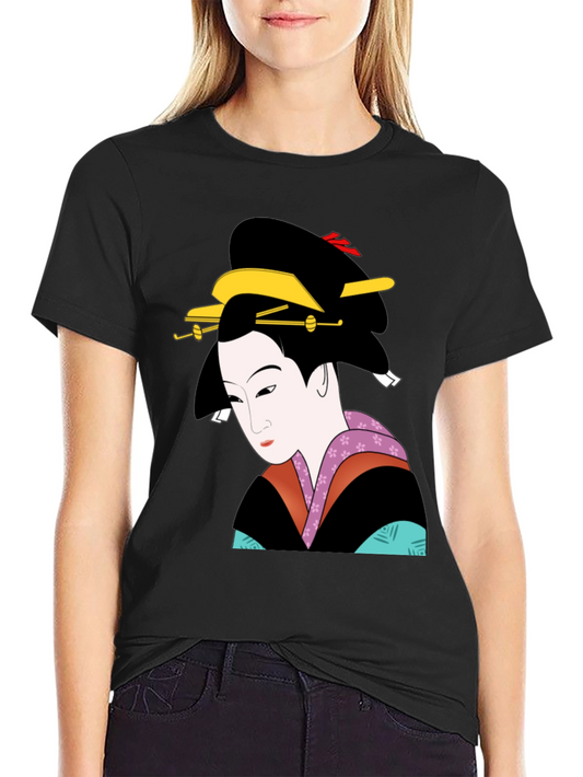 Geisha Graphic Tee - Unique Japanese Art Shirt